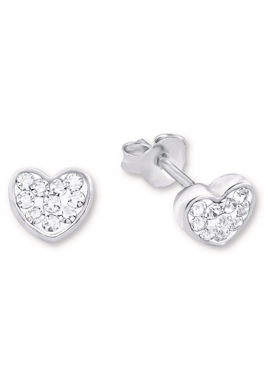 Amor Paar Ohrstecker »Herzen, 9968459«, mit Kristallen kaufen