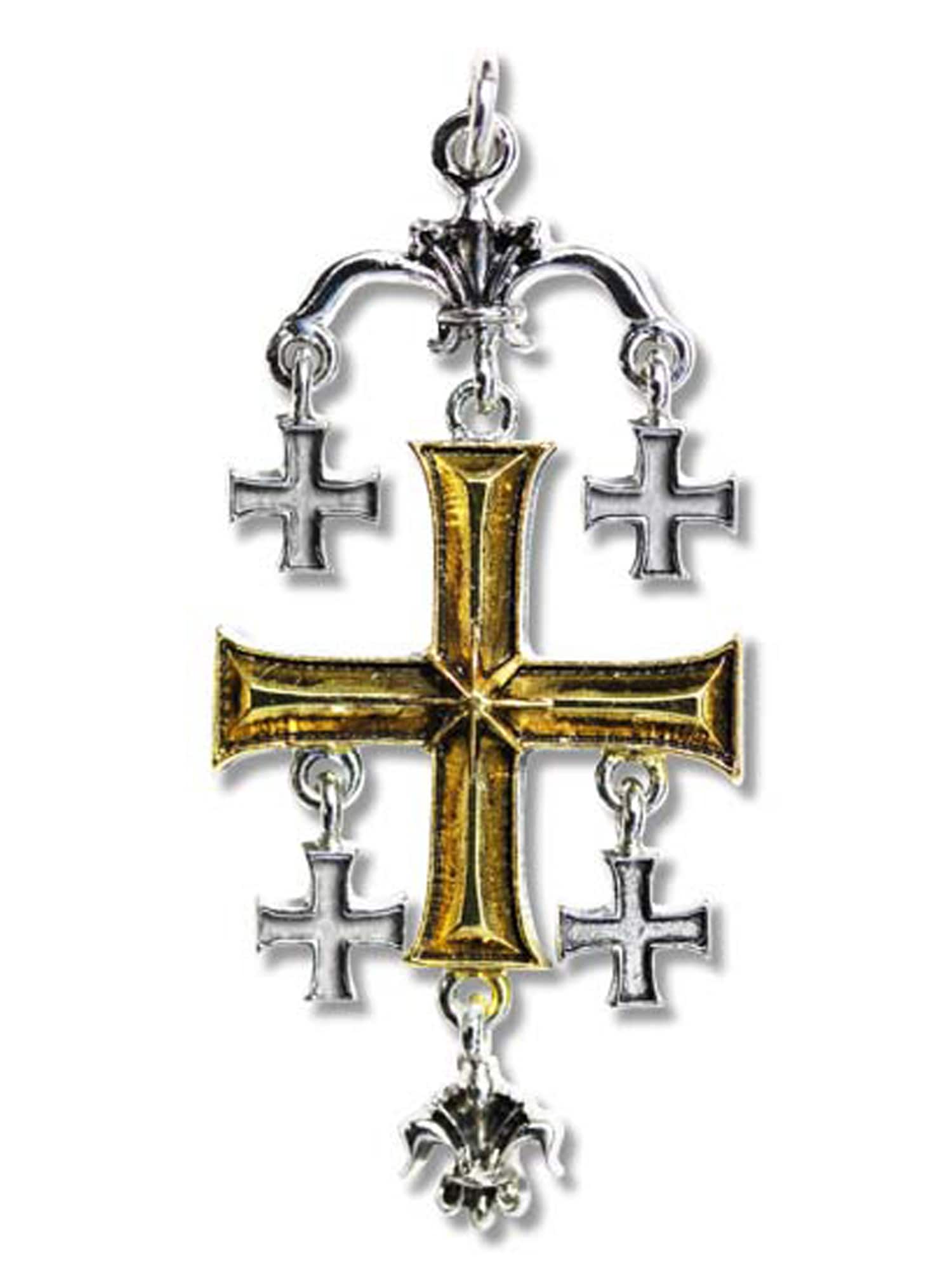 Talismane Kreuz und walking der | I\'m Reichtümer Amulett »Anhänger Jersualem - weltliche Tempelritter«, spirituelle kaufen Adelia´s