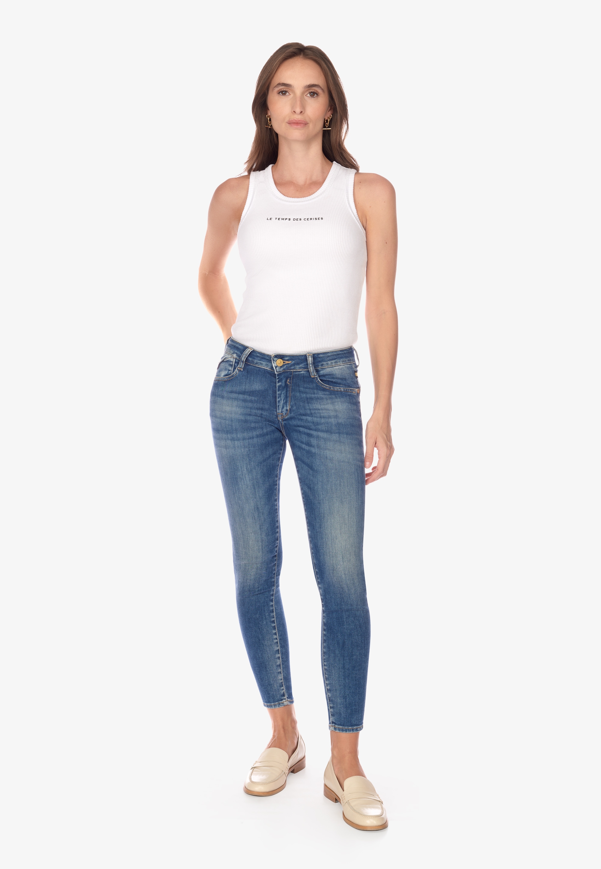 | Temps walking 5-Pocket-Design im Cerises klassischen Des Bequeme Jeans, kaufen I\'m Le online