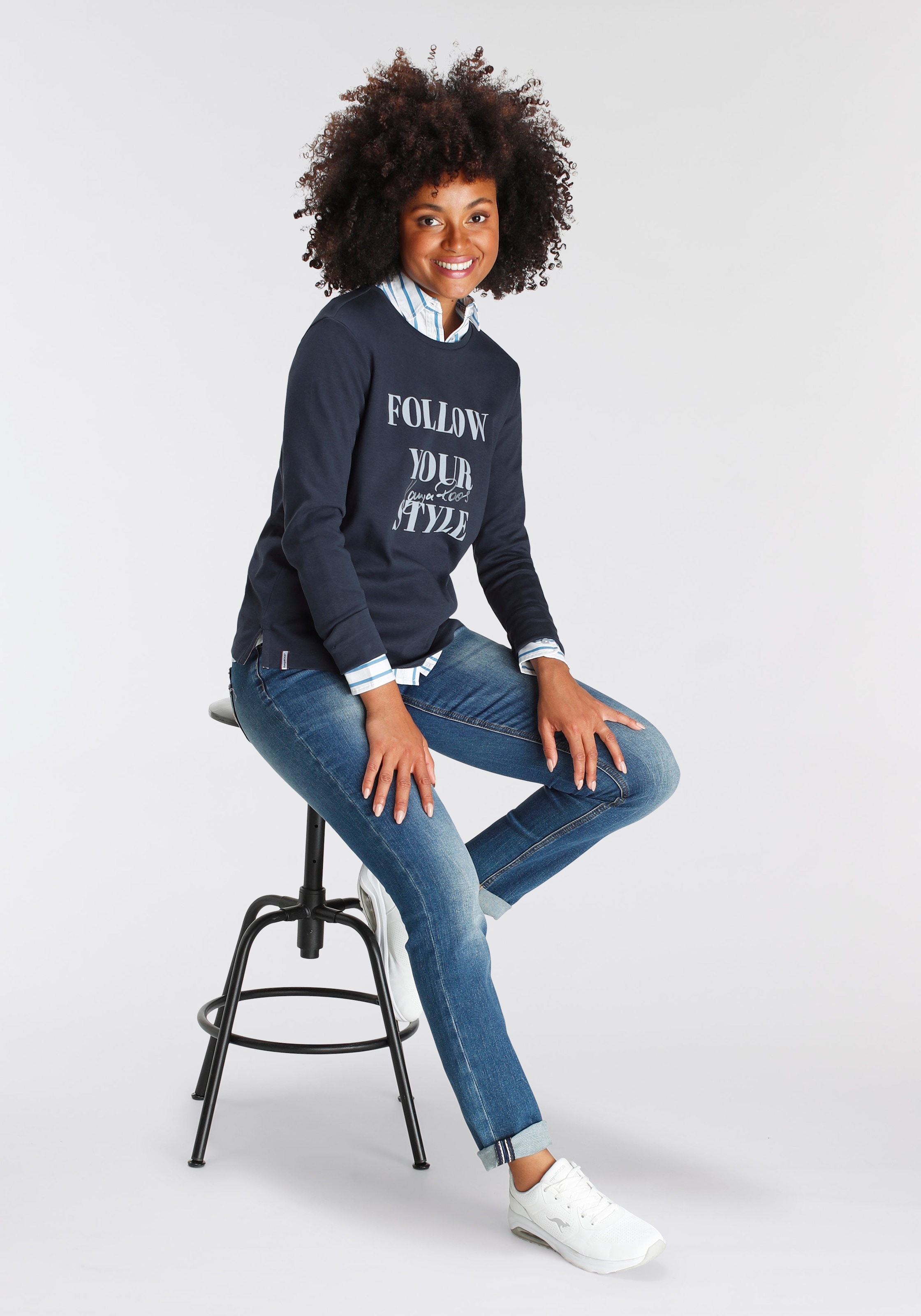 KangaROOS Sweater, mit großem Logodruck - NEUE KOLLEKTION bestellen