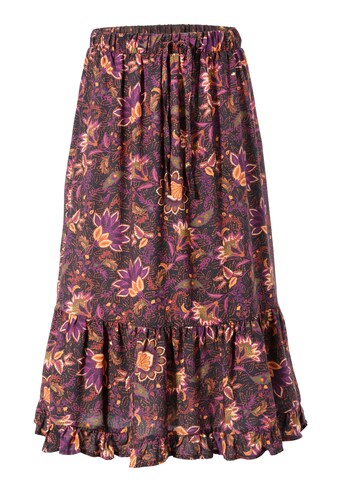 Aniston CASUAL Volantrock, mit farbharmonischem Blumendruck kaufen