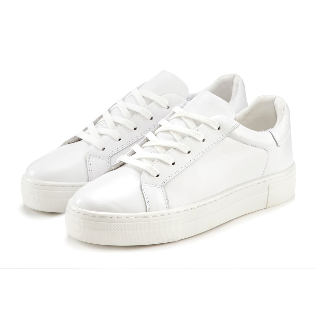 Elbsand Sneaker, Schnürhalbschuh, Freizeitschuh, Leder, weiches Frottee-Innenfutter