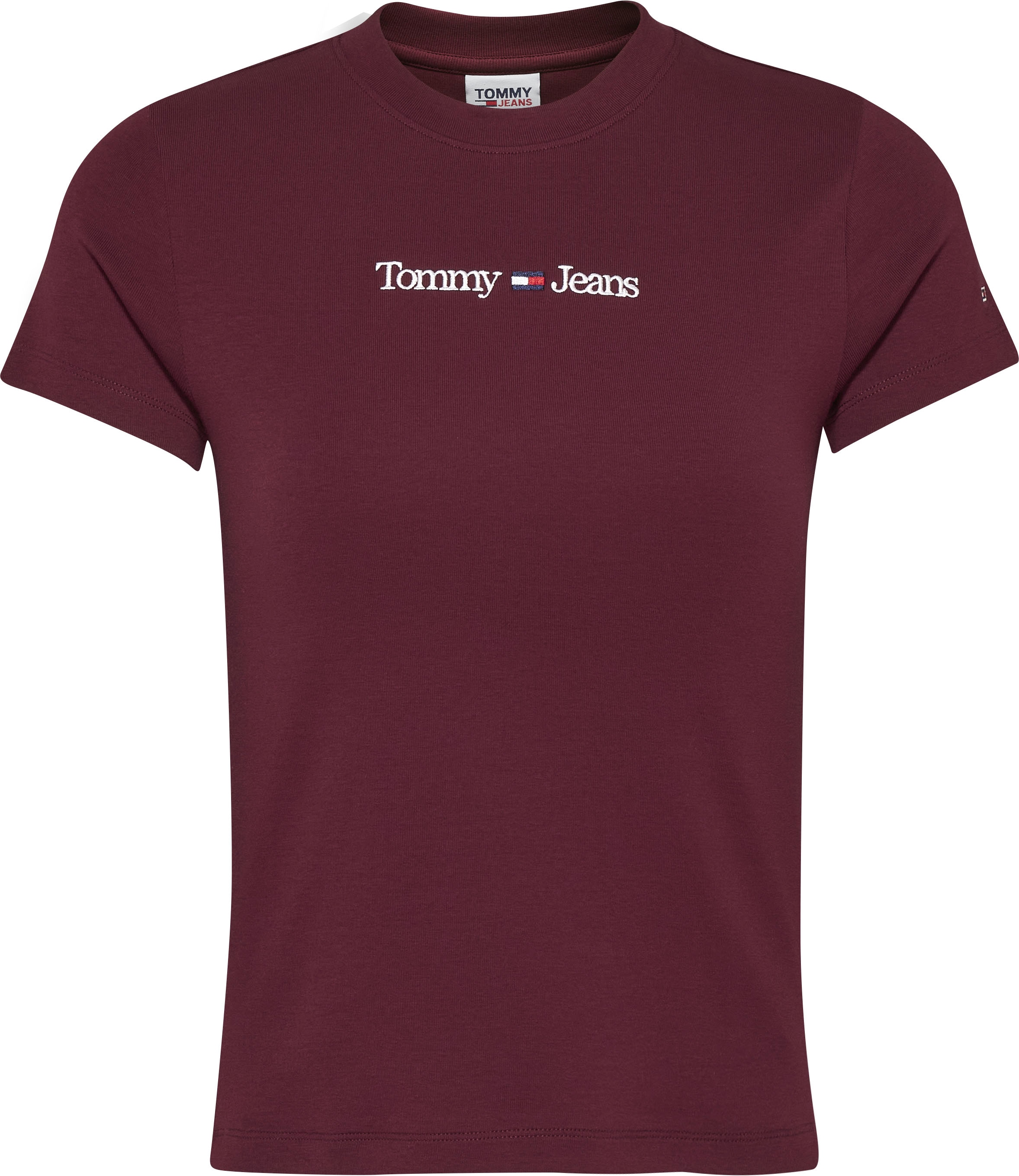 Tommy Jeans Kurzarmshirt »TJW BABY SERIF LINEAR SS«, mit dezenten Tommy  Jeans Stickereien bestellen | I\'m walking | T-Shirts