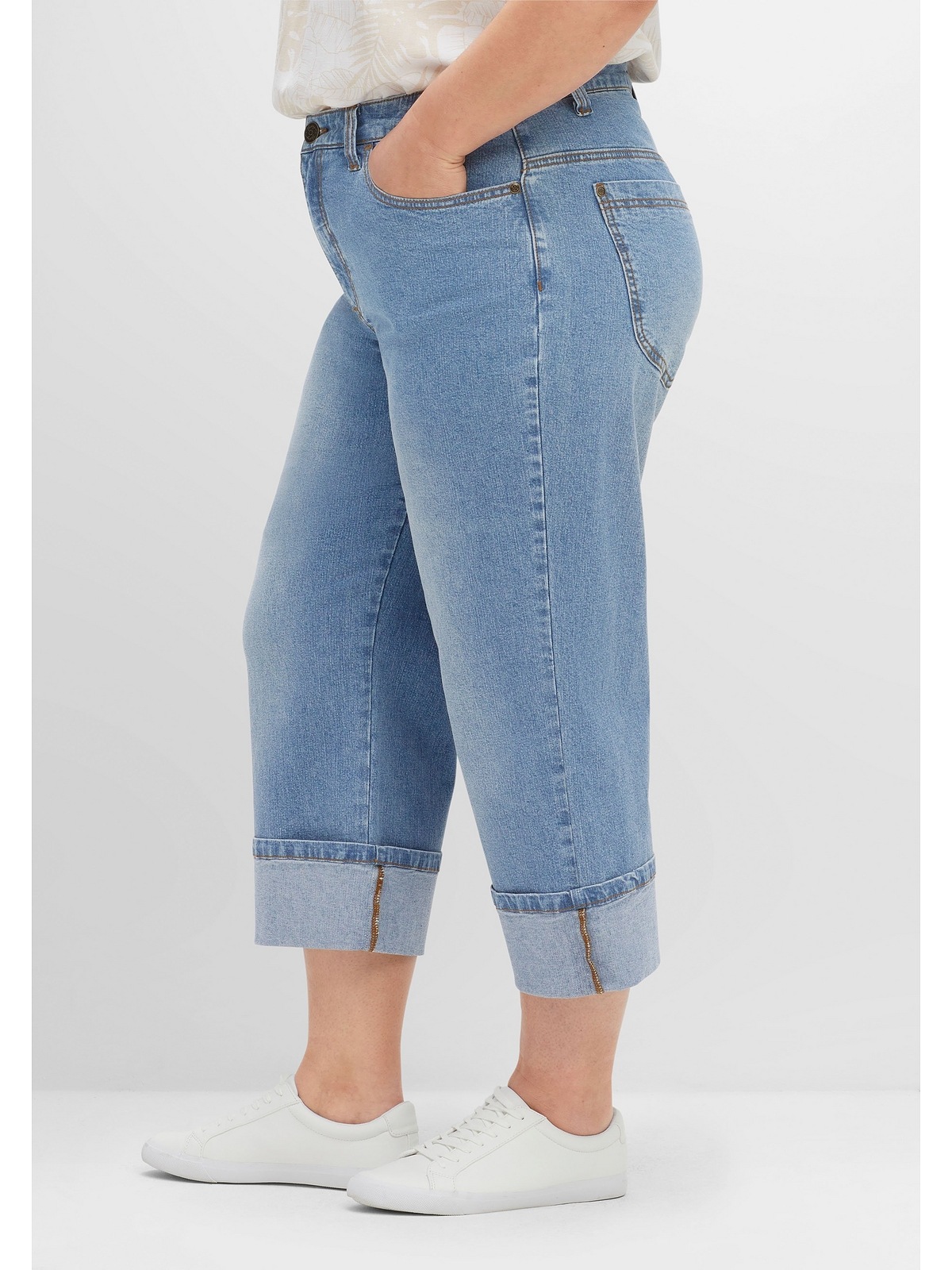 Sheego 3/4-Jeans »Große Größen«, mit weiter Beinform im Dad-Stil kaufen
