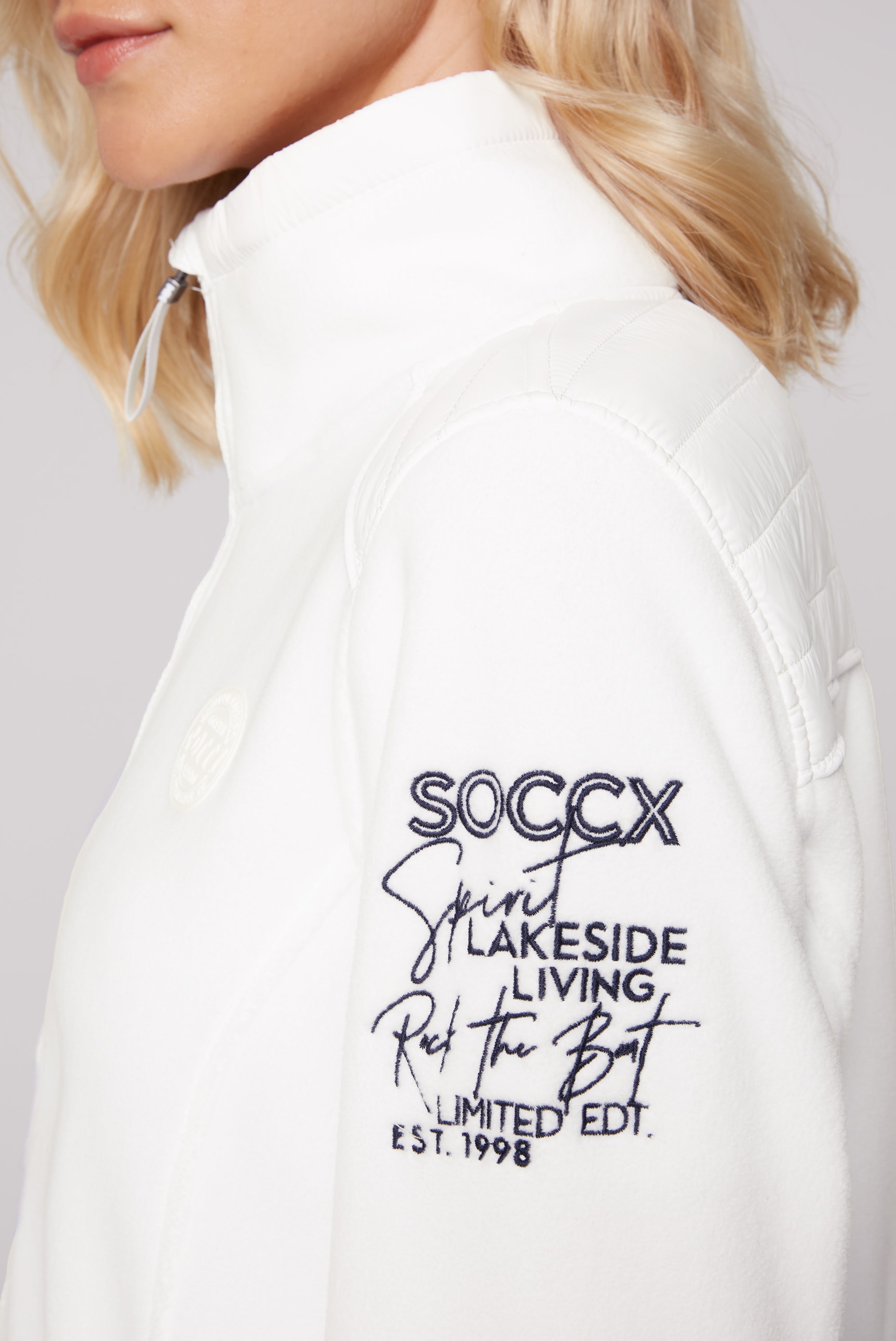 SOCCX Fleecejacke, ohne Kapuze, mit elastischem Saumabschluss online kaufen  | I'm walking