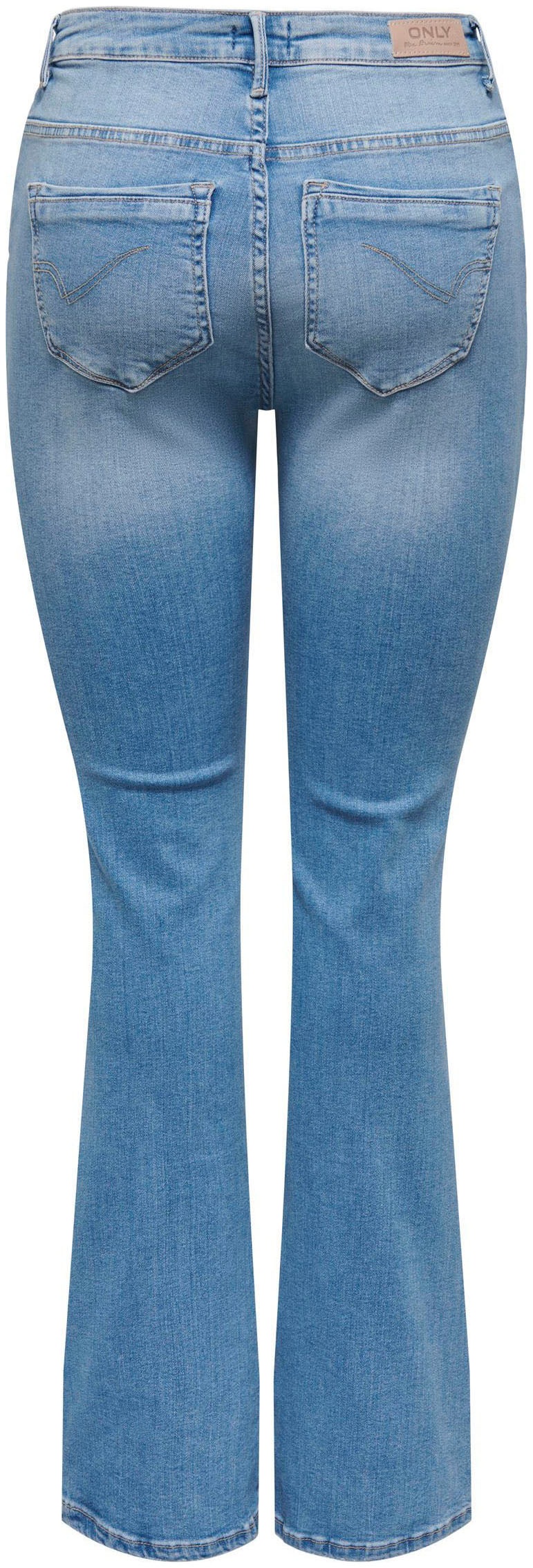 Only Bootcut-Jeans »ONLPAOLA MID WAIST FLARED DESTROY AZ« kaufen