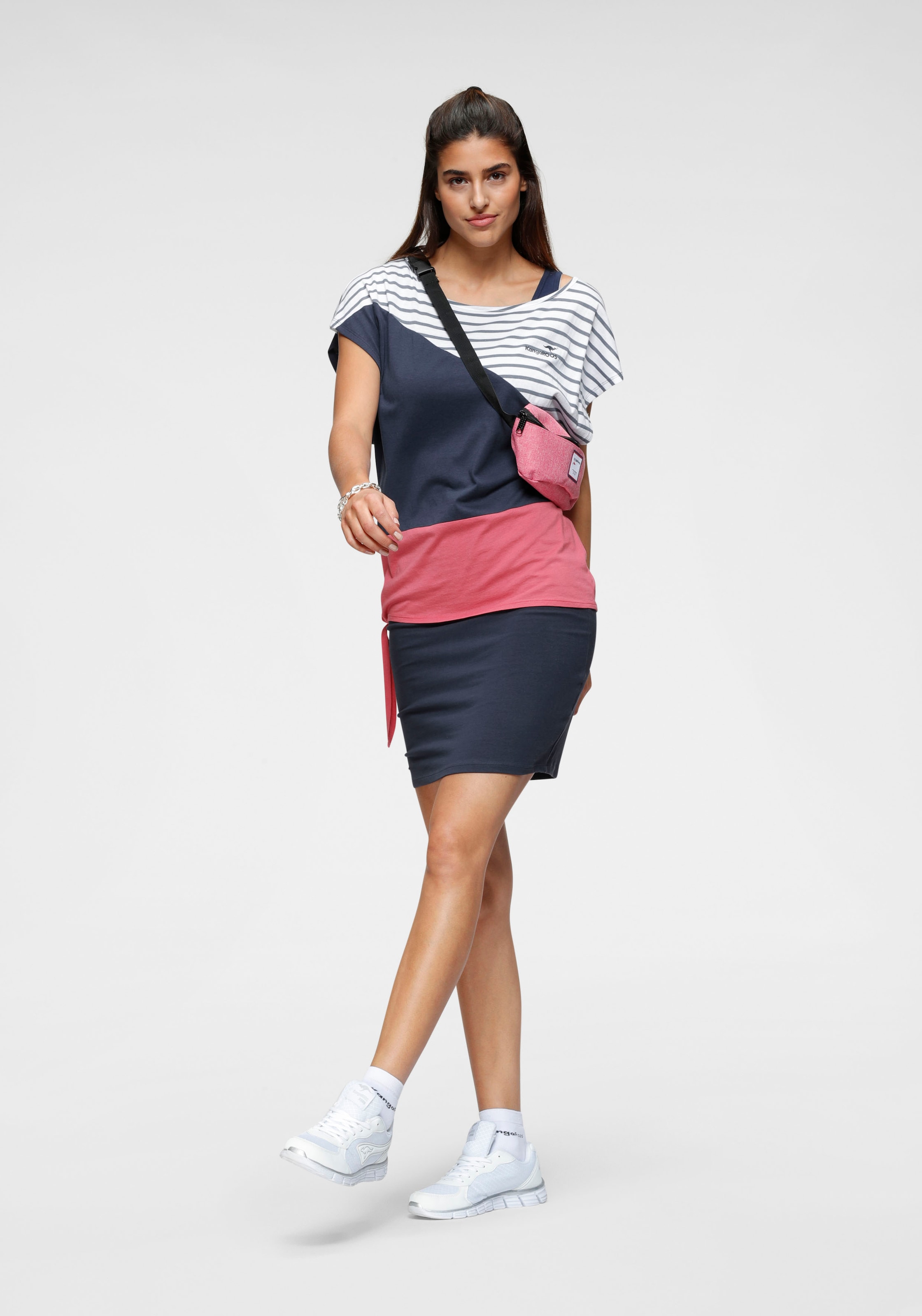zweiteiliger 2-in-1-Kleid, in Shirt KangaROOS Kombination sommerlicher (2 Kleid tlg.), bestellen und