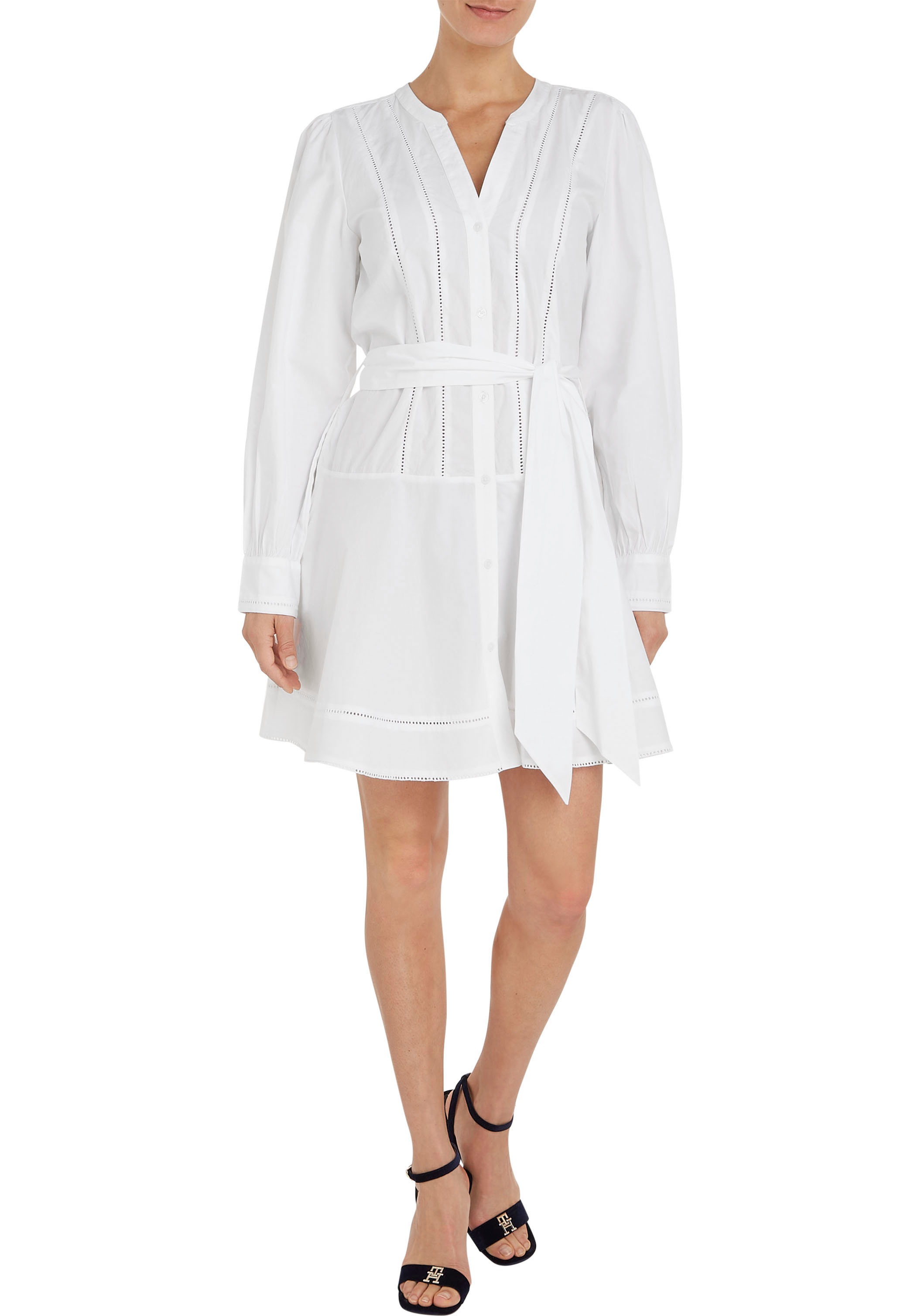 Tommy Hilfiger Babydollkleid »ORG CO LADDER LACE SHORT DRESS«, mit interessanten... kaufen