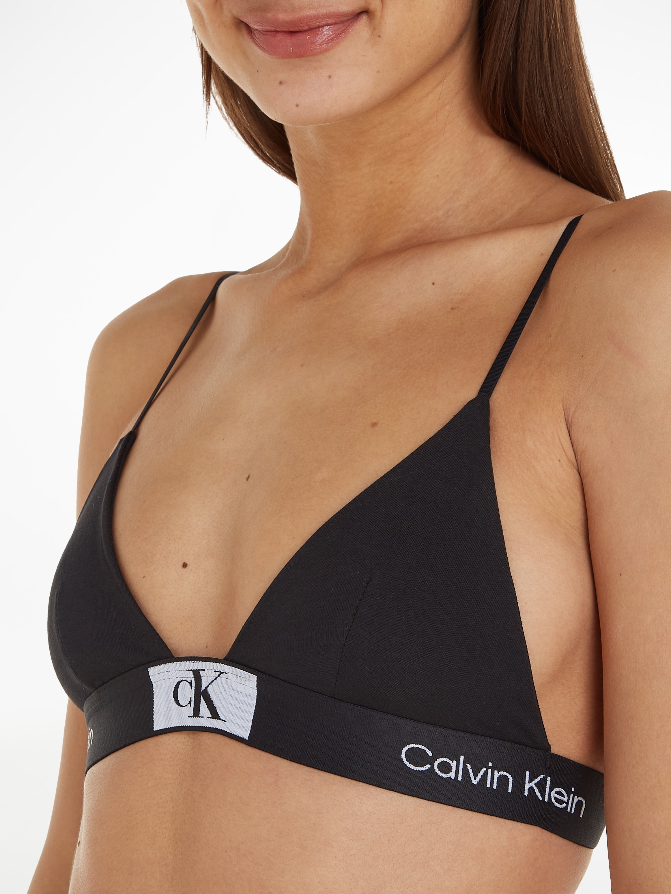 Calvin Klein Triangel-BH »UNLINED TRIANGLE«, mit Logoschriftzügen auf dem  Unterband & Wäsche auf Rechnung bestellen
