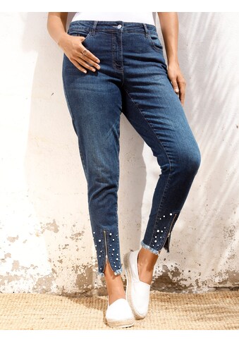 MIAMODA 5-Pocket-Jeans, mit Dekoperlen verziert kaufen