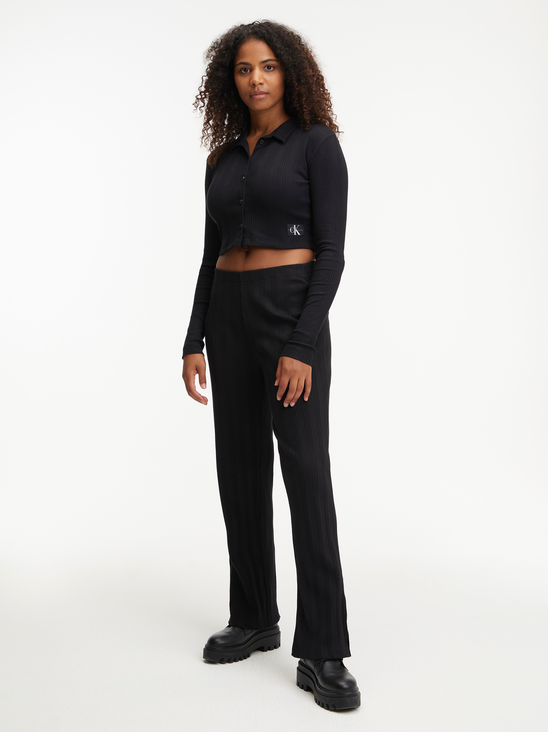 Calvin Klein Jeans Jerseyhose »BADGE RIB STRAIGHT PANTS« bestellen | I\'m  walking