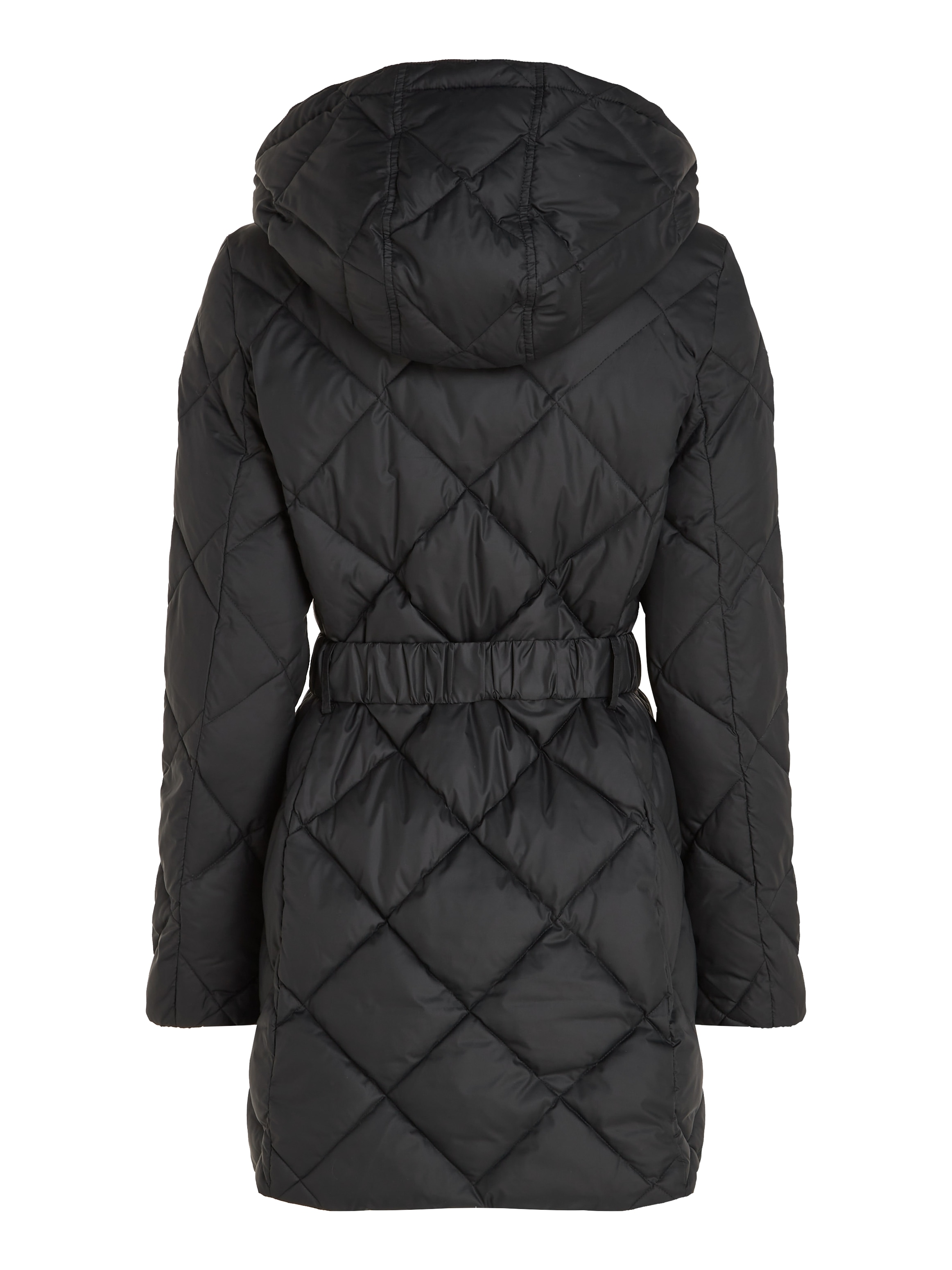 abnehmbarer kaufen Tommy »ELEVATED BELTED COAT«, QUILTED Hilfiger mit Kapuze Steppmantel