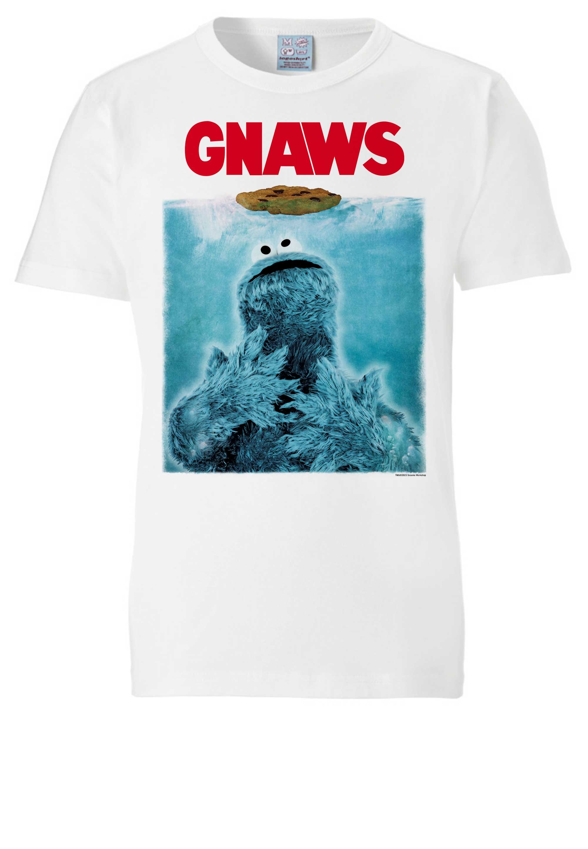 LOGOSHIRT T-Shirt »Sesamstraße Krümelmonster – GNAWS«, mit coolem Print  online | I\'m walking