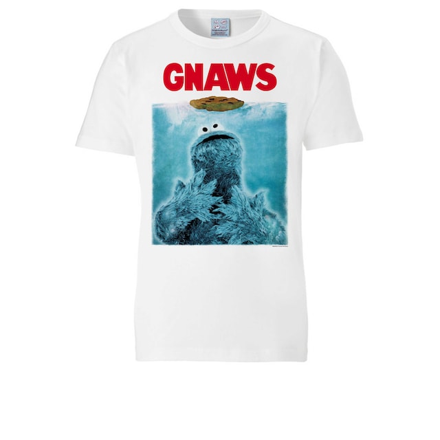 LOGOSHIRT T-Shirt »Sesamstraße Krümelmonster – GNAWS«, mit coolem Print  online | I'm walking