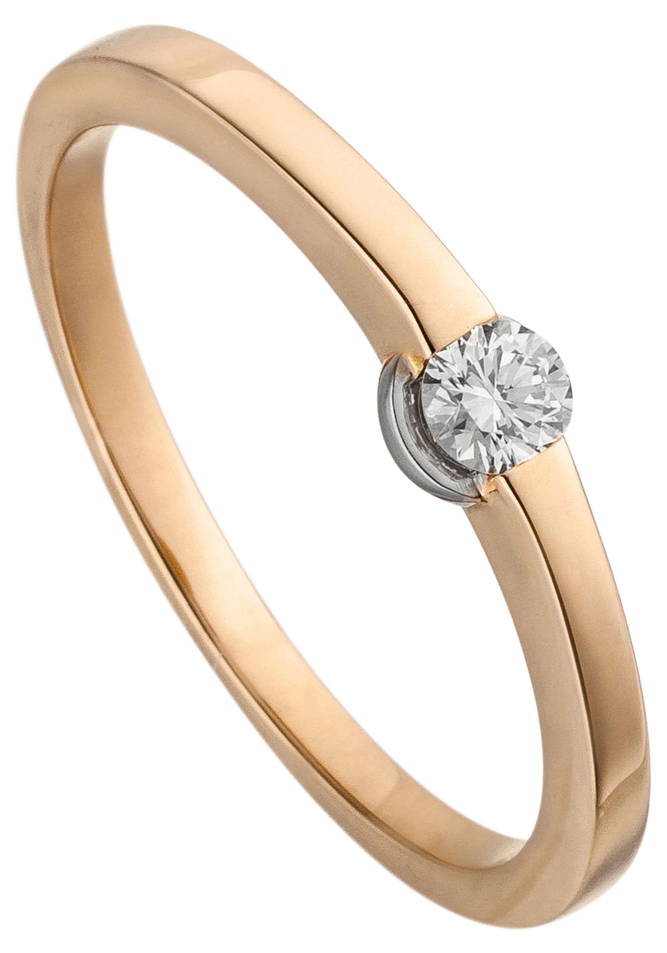 JOBO Fingerring »Ring mit Diamant 0,15 ct.«, 585 Roségold kaufen | I'm  walking