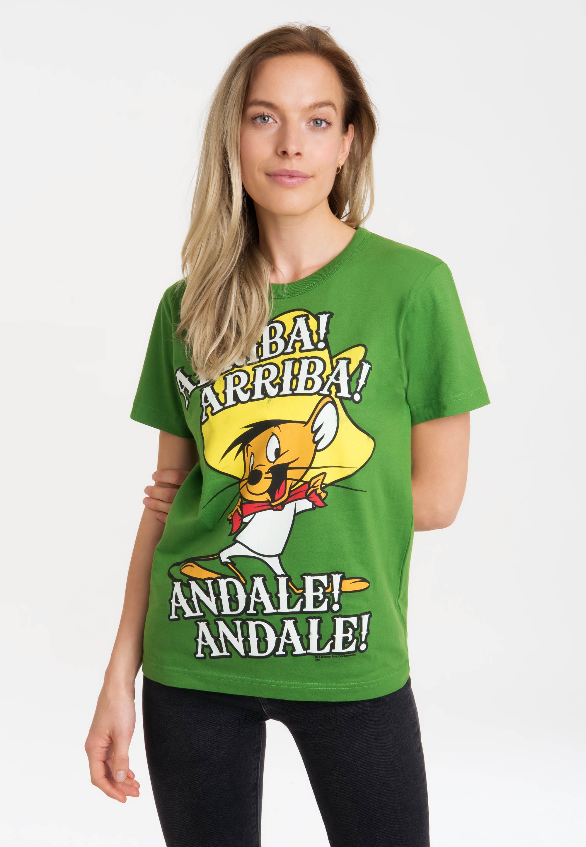 »Looney LOGOSHIRT - kaufen mit I\'m Speedy lizenziertem | T-Shirt walking Tunes Print Gonzales«,