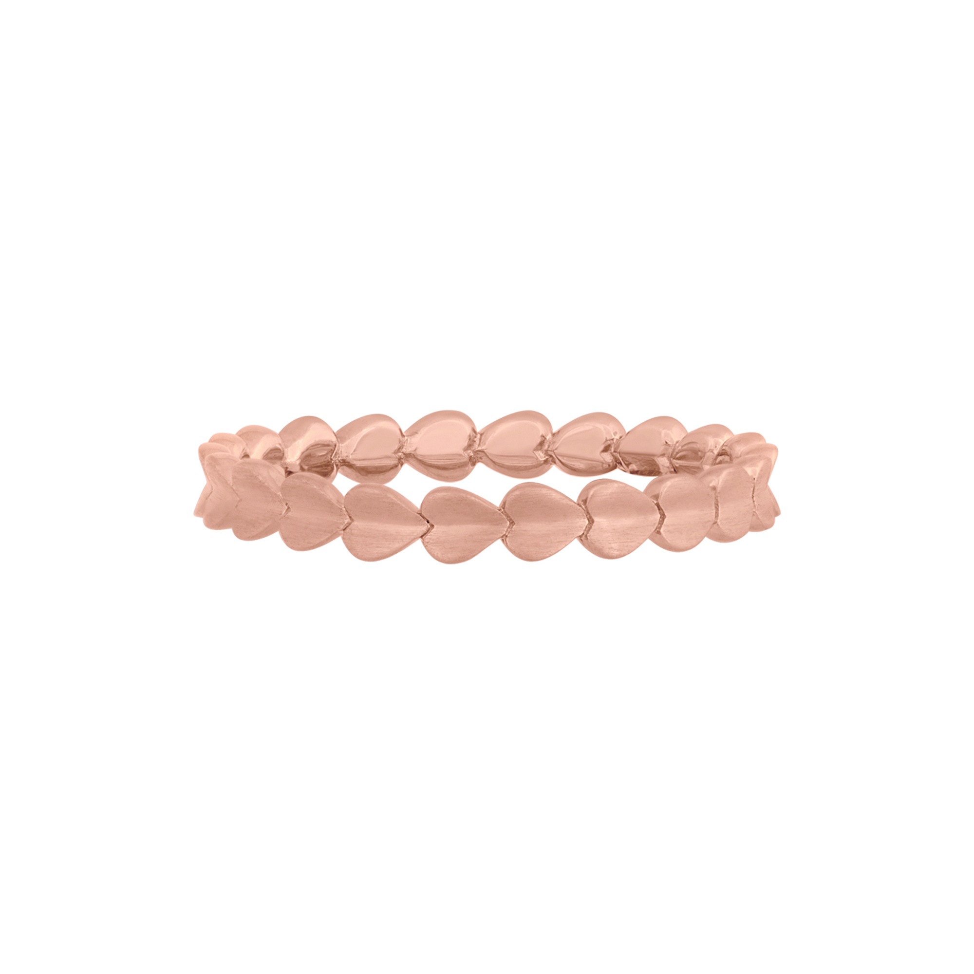 CAÏ Fingerring 925/- Sterling Silber rosévergoldet Herz Stacking