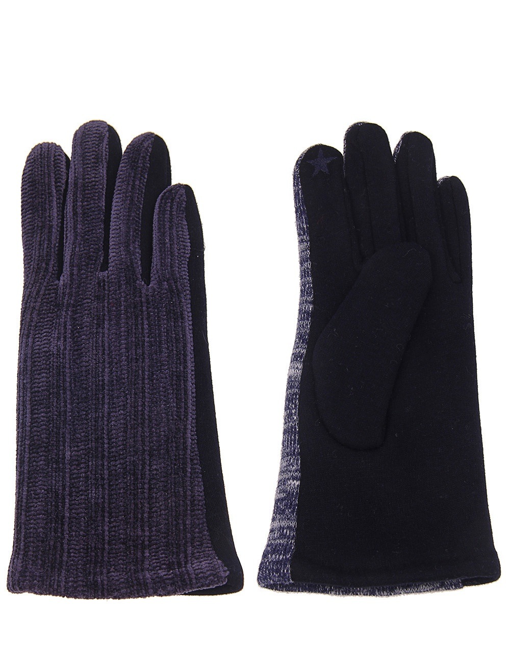 leslii Lederhandschuhe, mit modischem Strickmuster kaufen