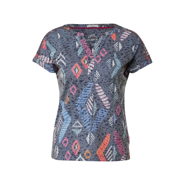 Cecil T-Shirt, mit geschlitztem Rundhalsausschnitt online | I\'m walking