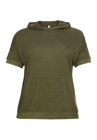Sheego T-Shirt Â»GroÃŸe GrÃ¶ÃŸenÂ«, mit Kapuze, im Leinen-Baumwoll-Mix kaufen