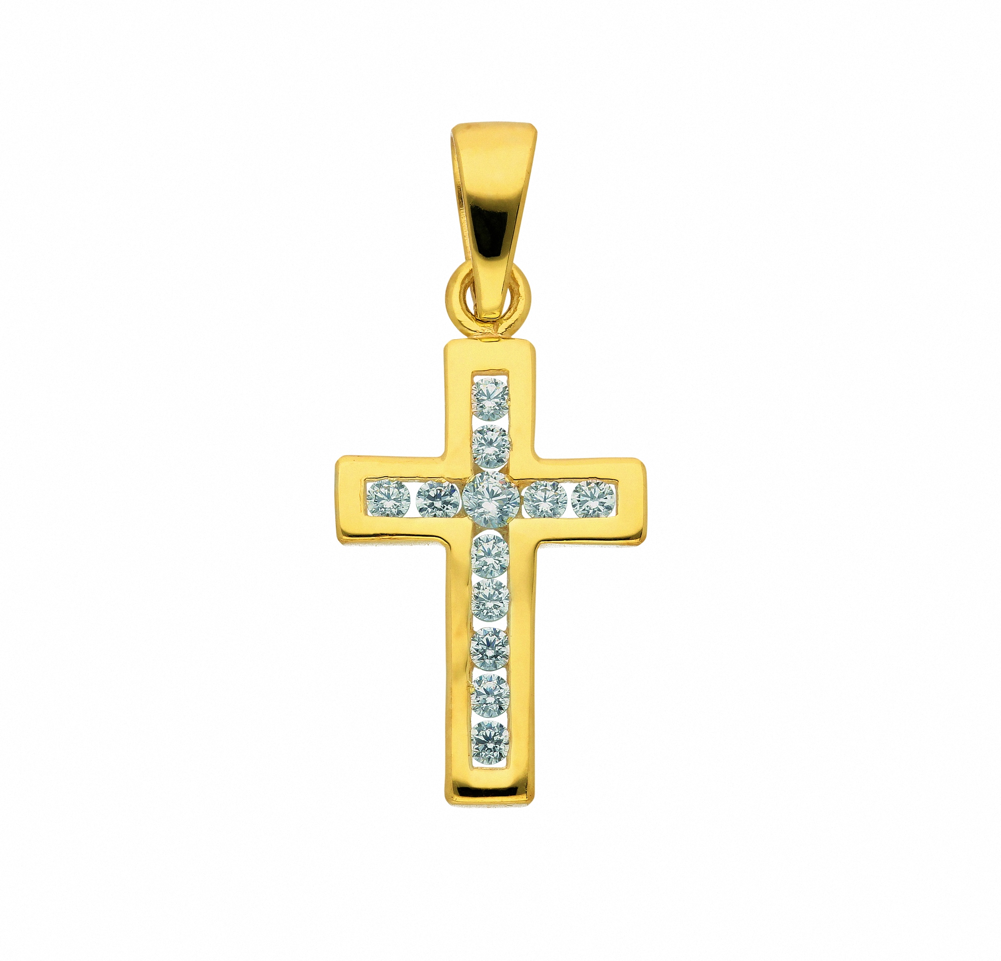 Adelia´s Kette mit »375 walking Zirkonia«, Gold Halskette I\'m bestellen | mit Set Schmuckset mit Anhänger - Anhänger Kreuz