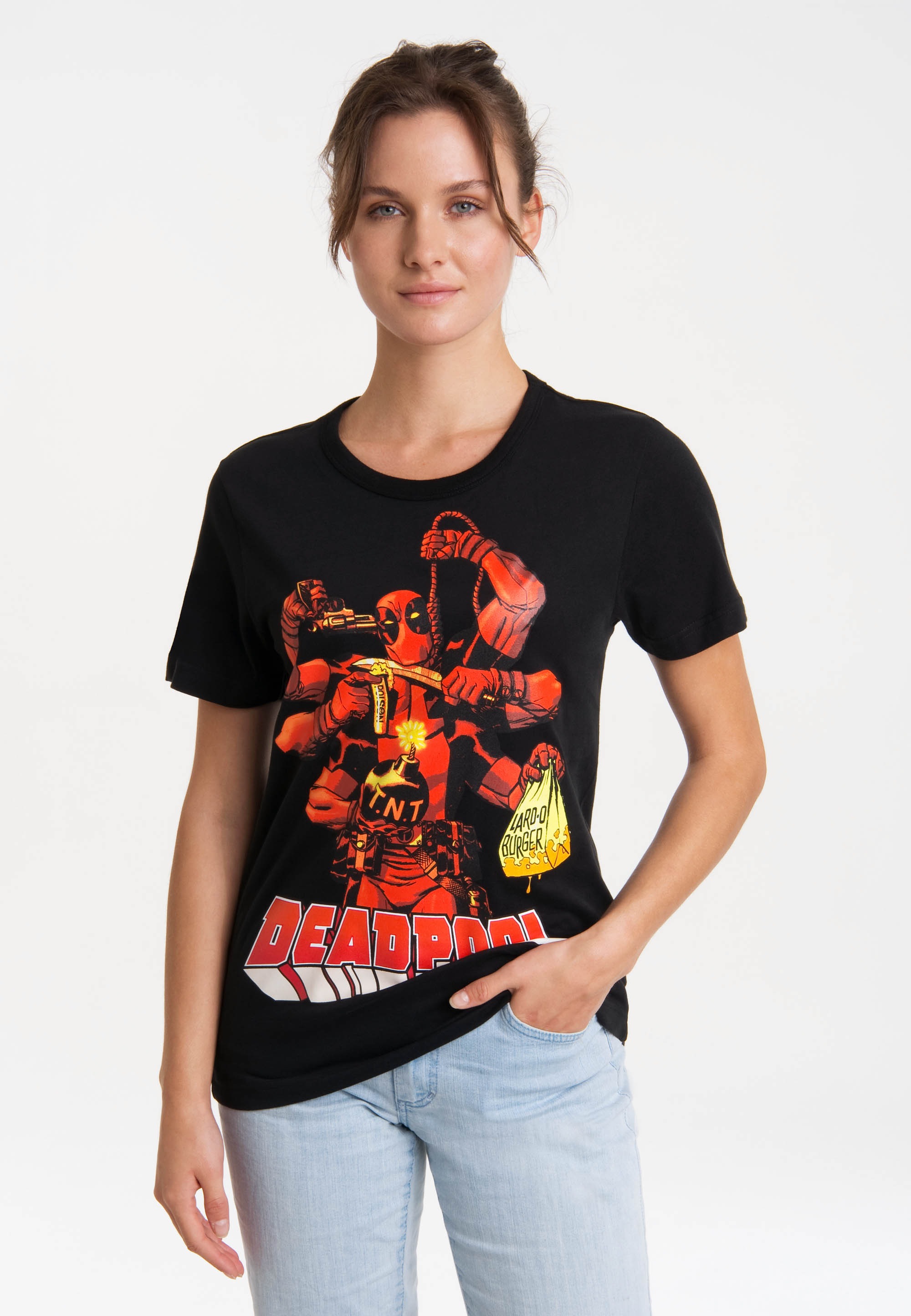 walking LOGOSHIRT | »Marvel Comics Print T-Shirt I\'m lizenziertem kaufen - mit Deadpool«,
