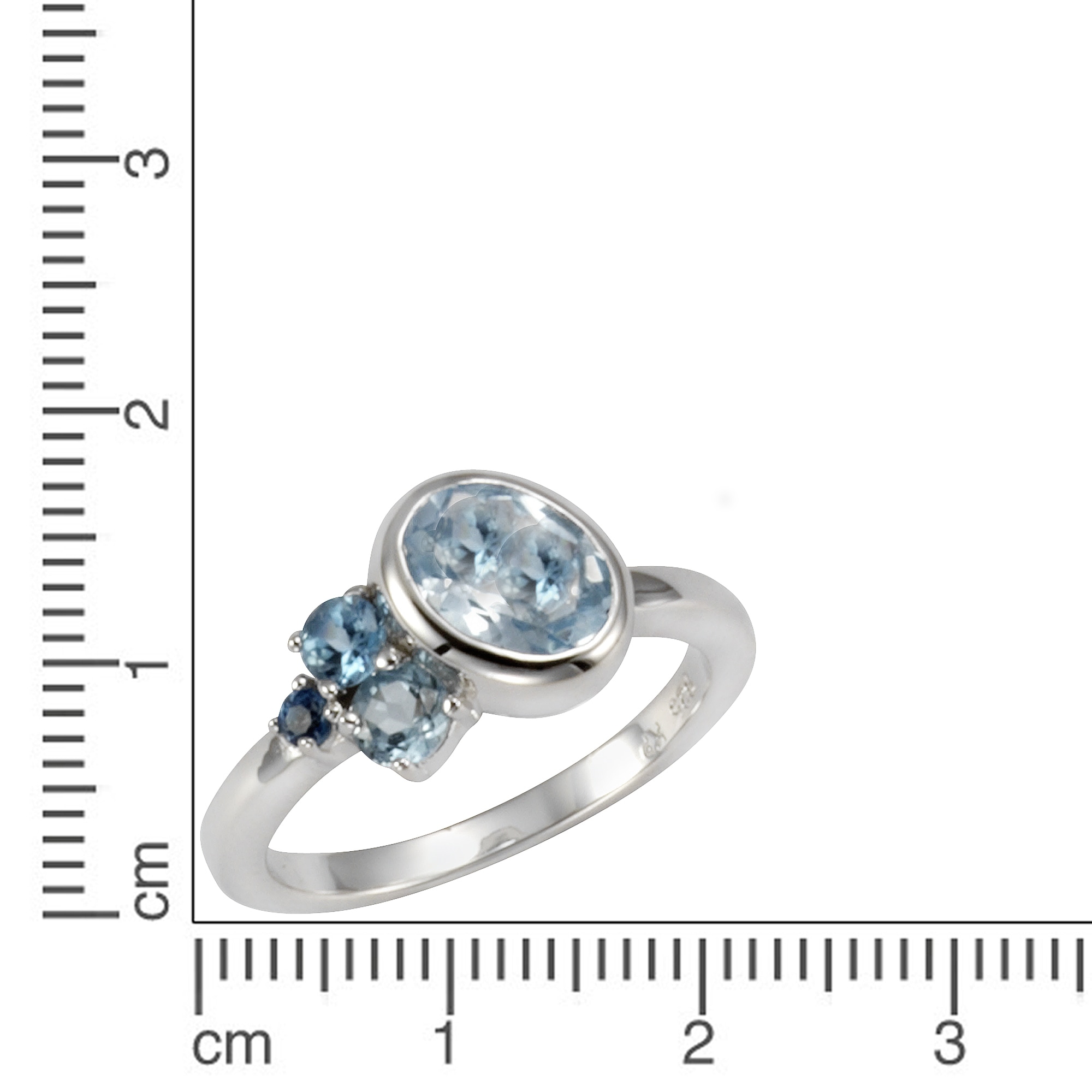 online Zeeme | kaufen I\'m Blautopas« rhodiniert »925/- walking Fingerring Sterling Silber