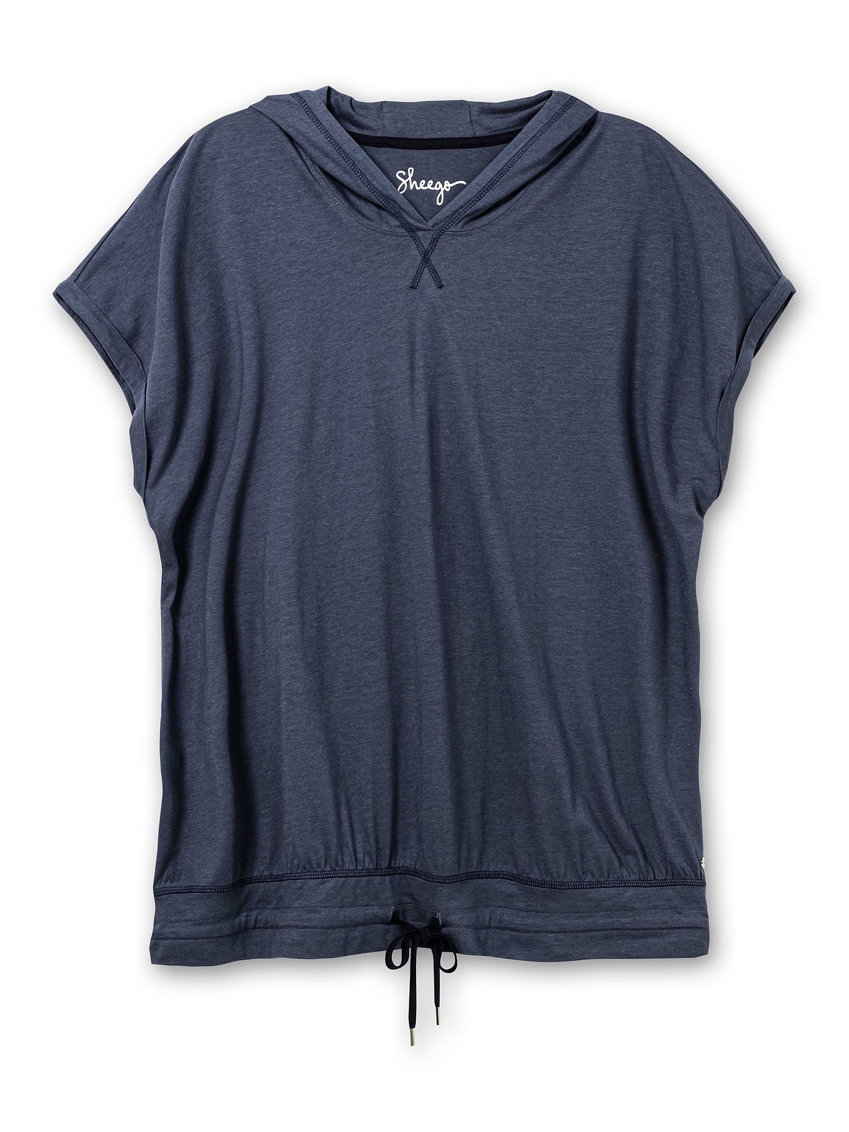 T-Shirt bestellen Größen«, mit Kapuze Sheego und Saumbund »Große