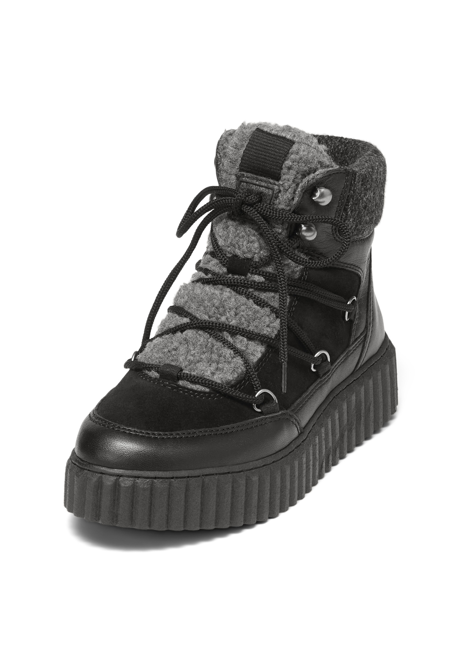 marc o'polo -  Stiefelette "aus Leder-Mix und Strick"