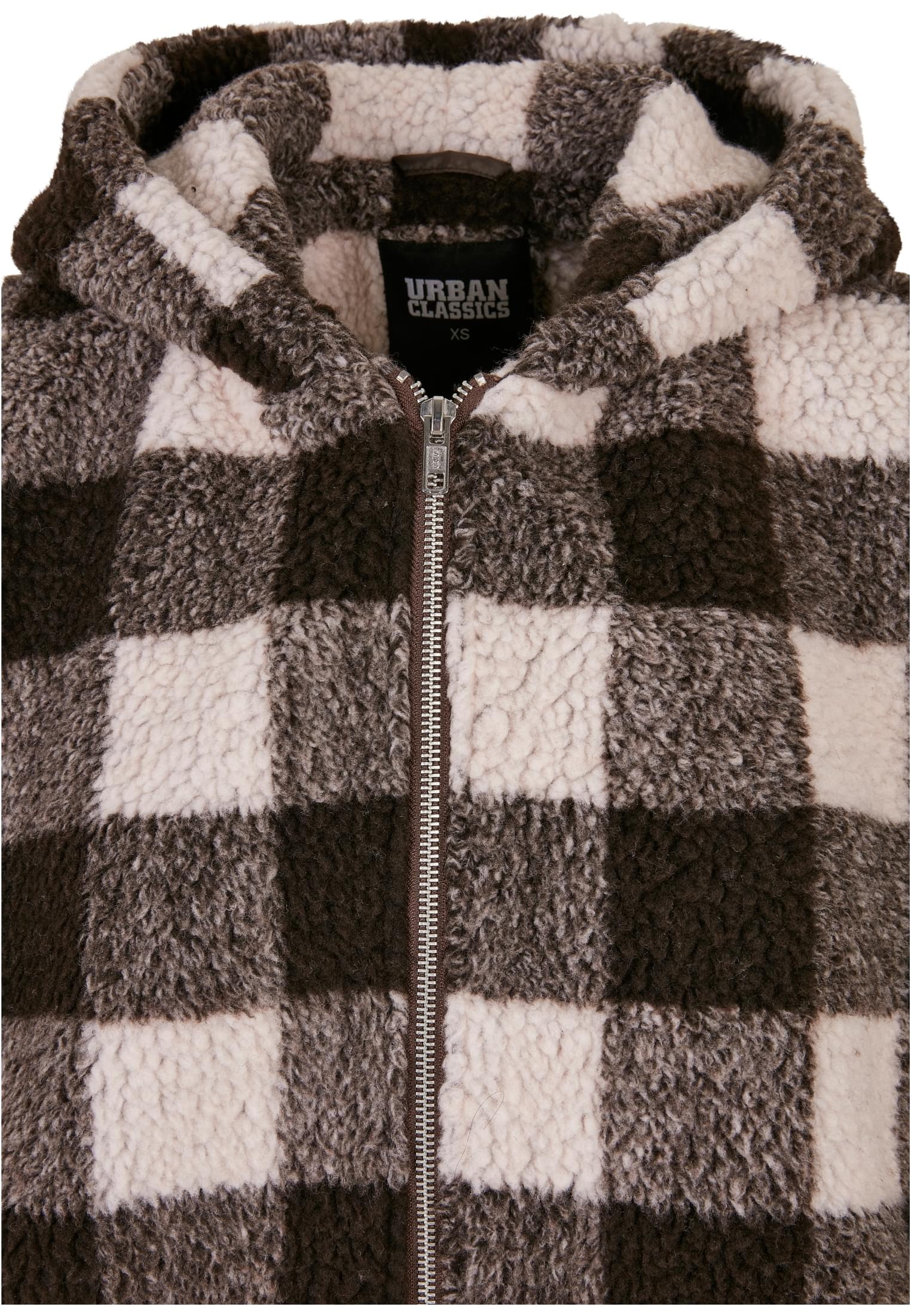 URBAN CLASSICS Winterjacke Ladies »Damen St.), Check Jacket«, Hooded Kapuze Sherpa ohne (1 bestellen Oversized