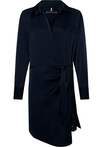 Tommy Hilfiger Abendkleid »CREPE KNOTTED SHORT SHIRT DRESS«, mit Knotendetail kaufen