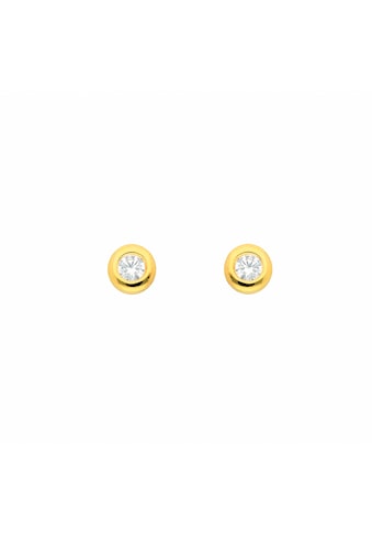 Adelia´s Paar Ohrhänger »1 Paar 925 Silber Ohrringe / Ohrstecker mit Zirkonia Ø 3,5... kaufen