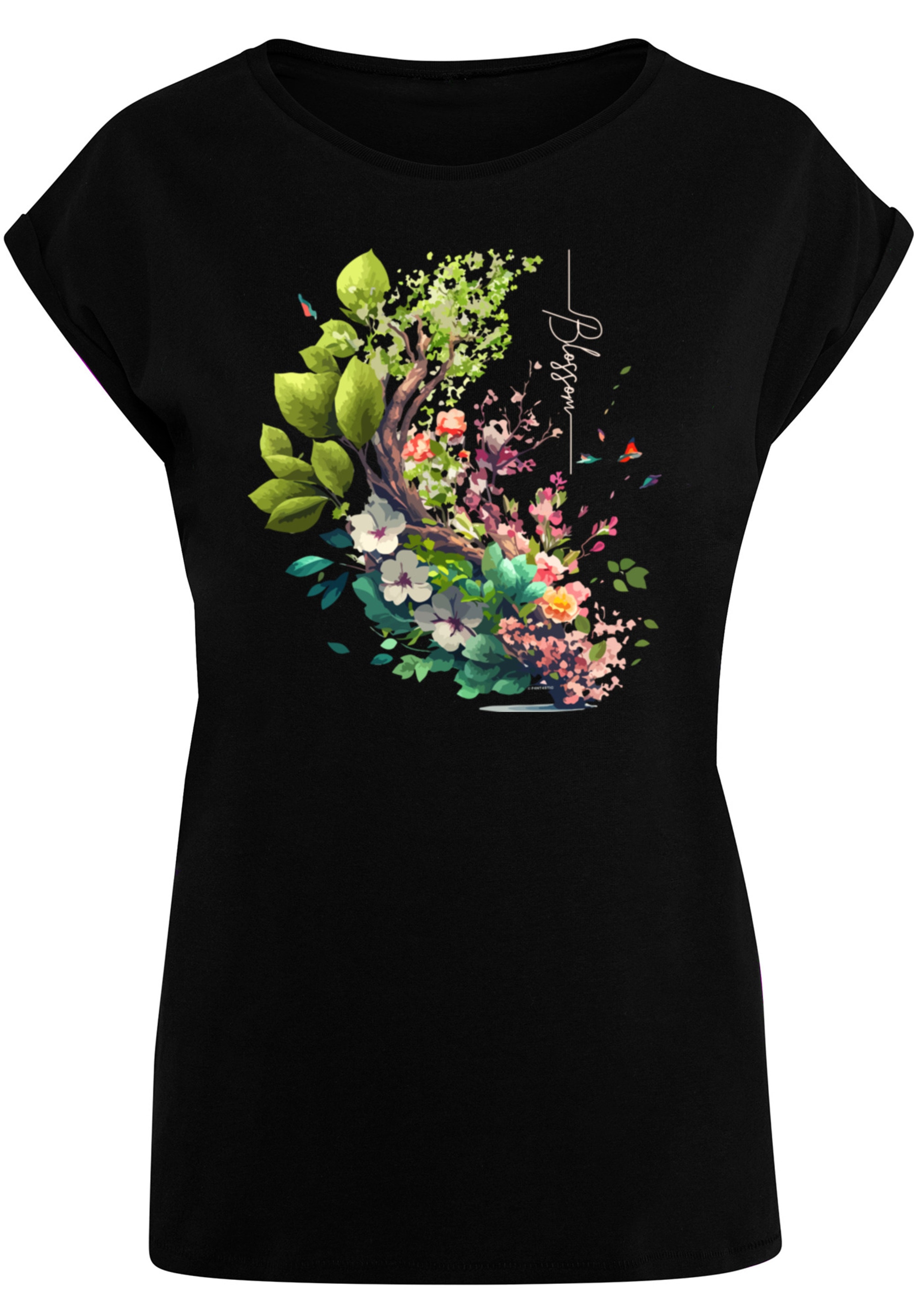 walking | »Baum shoppen Blumen«, Print T-Shirt mit I\'m F4NT4STIC