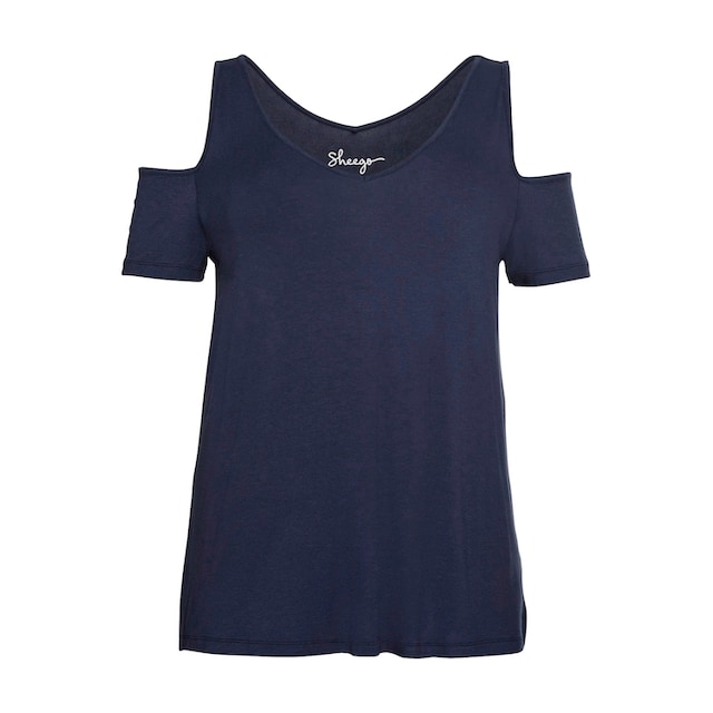 Sheego T-Shirt »Große Größen«, mit V-Ausschnitt, im schulterfreien Look  bestellen | I\'m walking