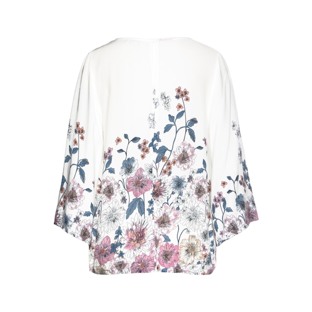 LASCANA Schlupfbluse, mit Blumenprint und Trompetenärmeln, Blusenshirt,  sommerlich kaufen