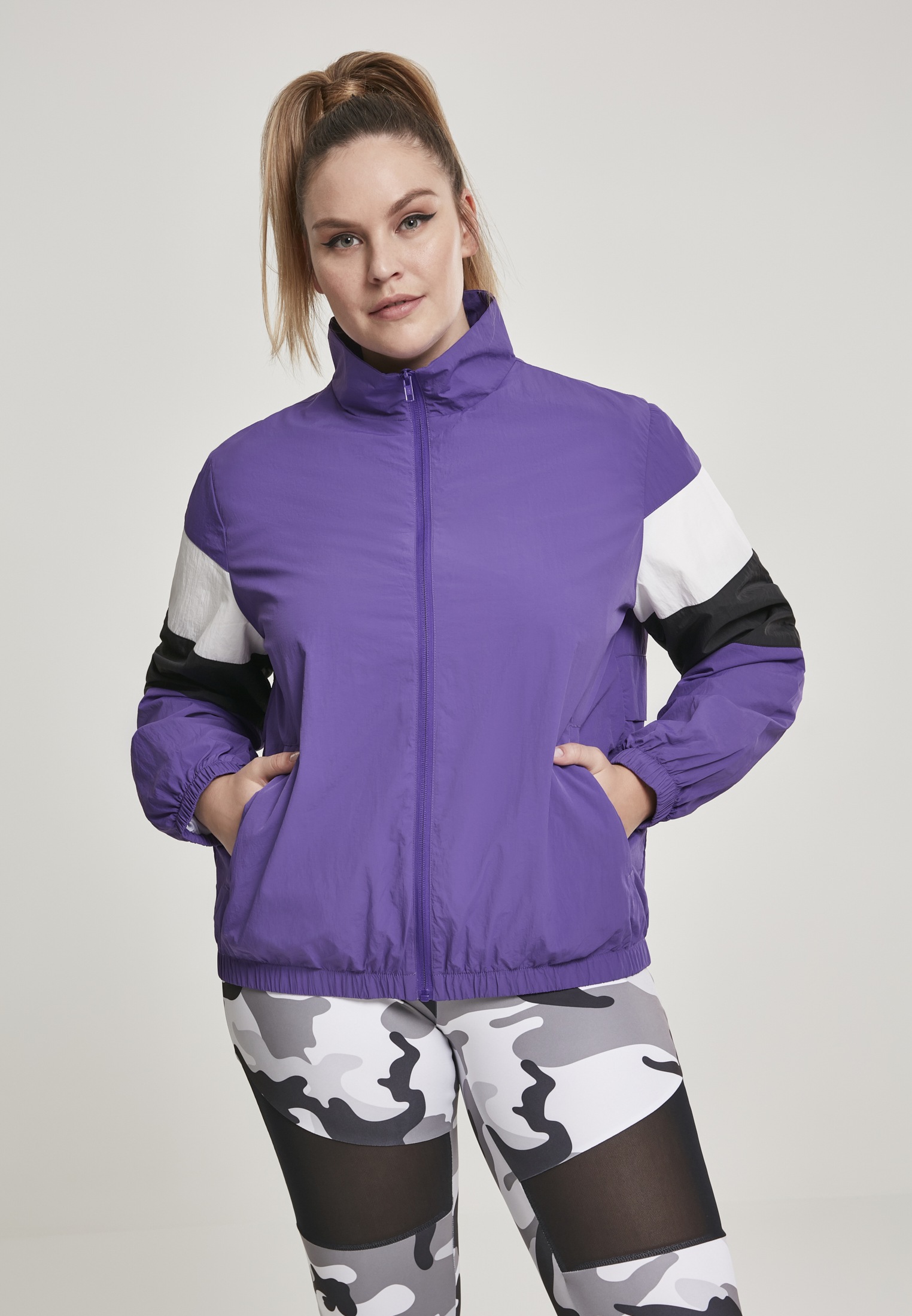 URBAN CLASSICS Outdoorjacke »Damen Ladies 3-Tone Crinkle Track Jacket«, (1  St.) online kaufen | I'm walking