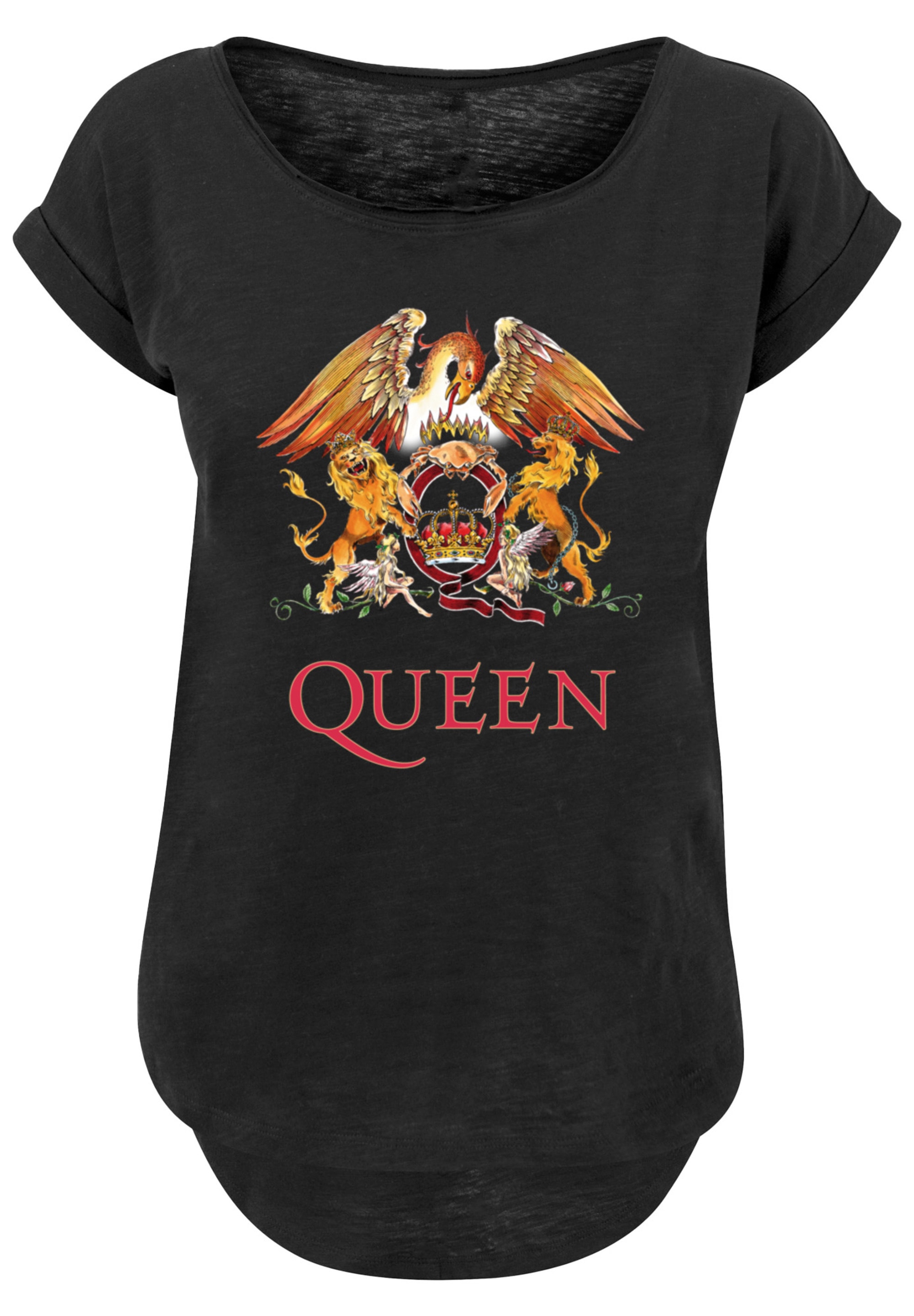 F4NT4STIC T-Shirt »Queen Rockband Classic walking I\'m bestellen | Black«, Crest Print