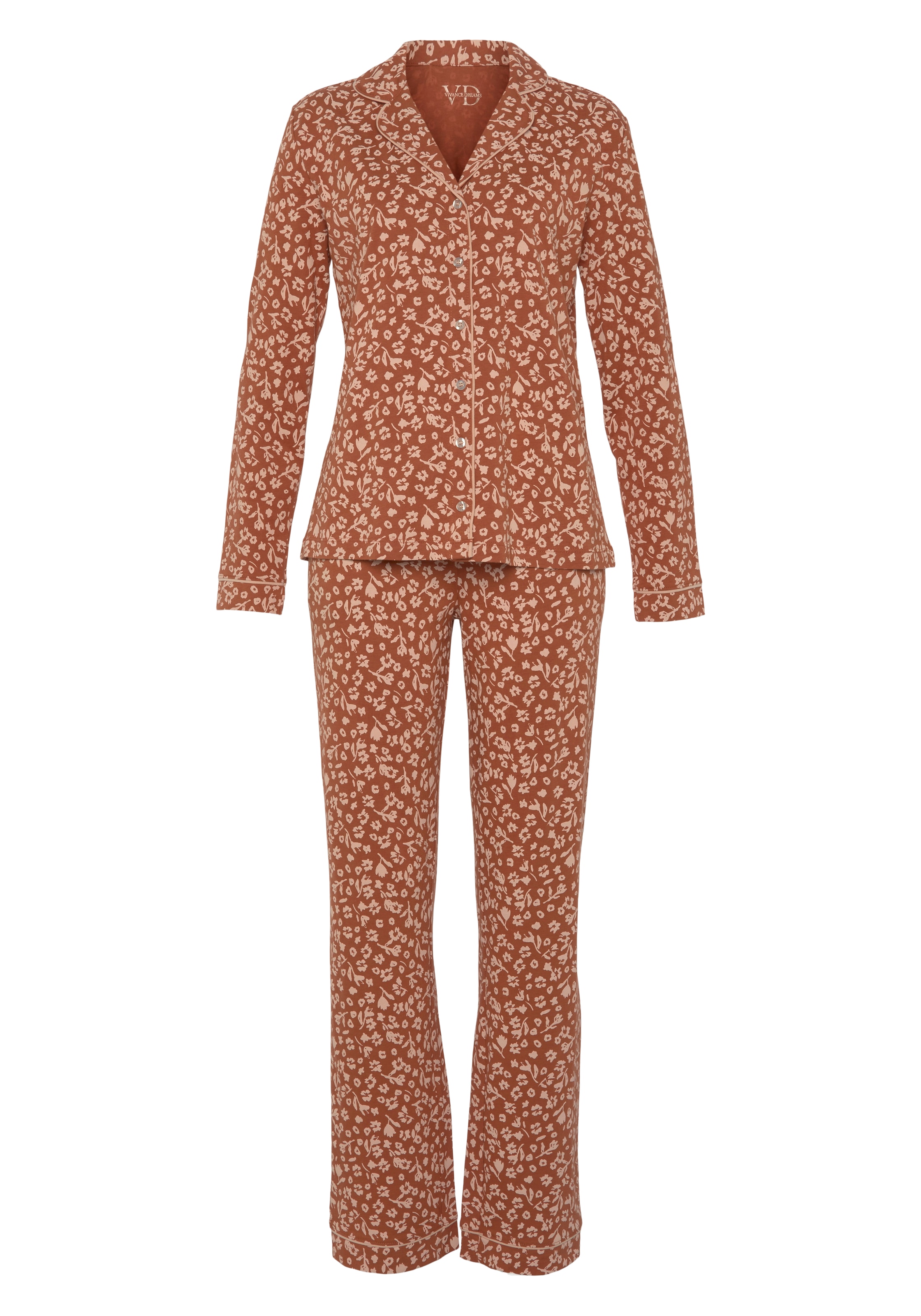 Vivance Dreams Pyjama, (2 tlg.), | kaufen klassischen I\'m im Schnitt online walking