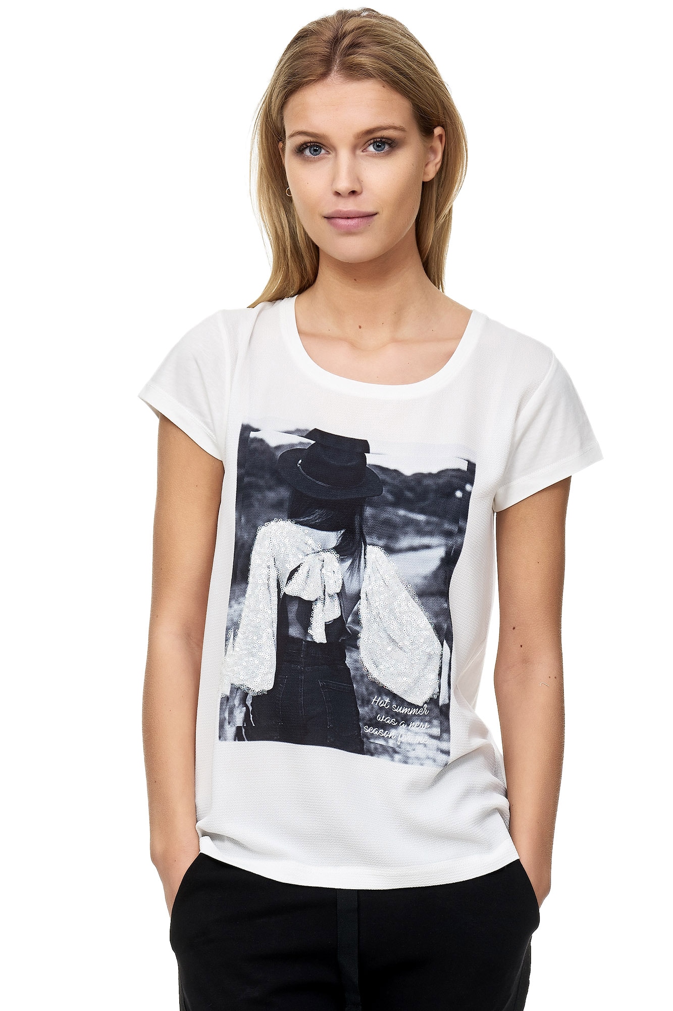 Decay T-Shirt, mit Vintage-Print | walking online paillettenbesetztem I\'m