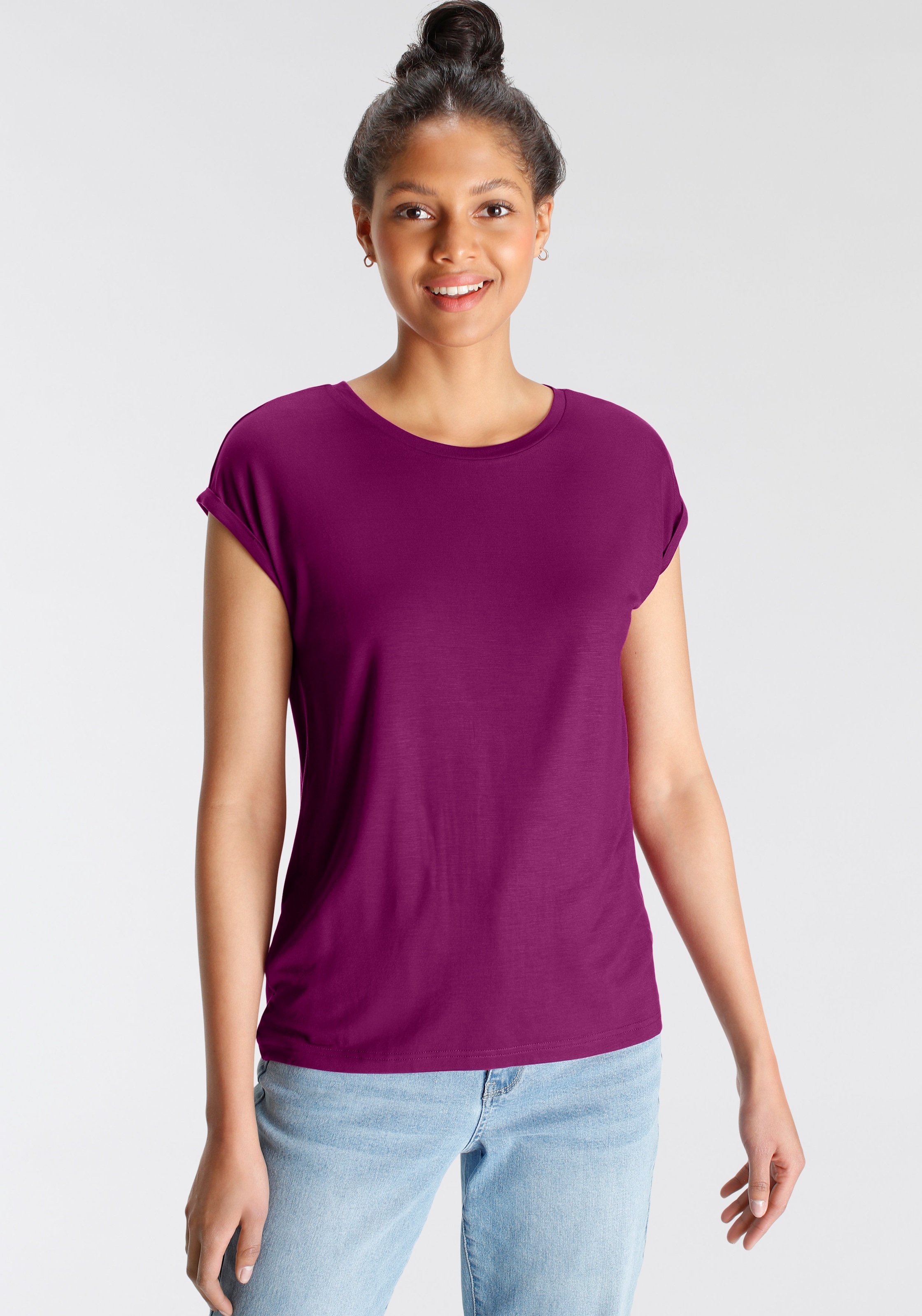 Tamaris T-Shirt, mit walking | shoppen Rundhalsausschnitt I\'m