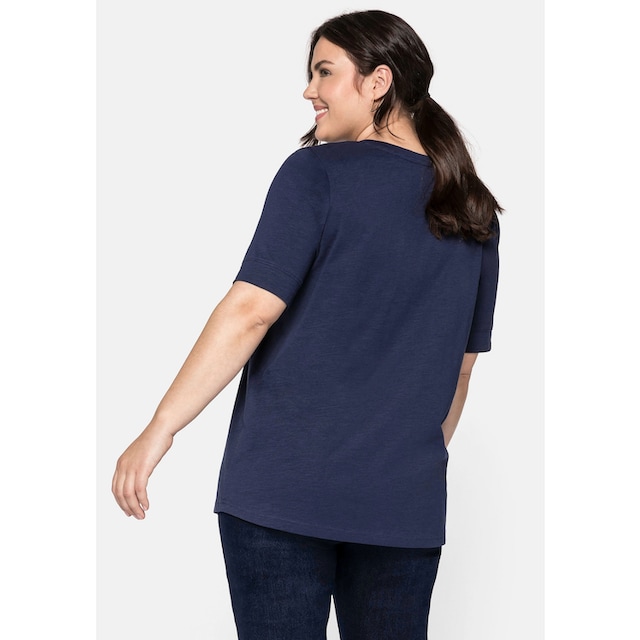 Sheego T-Shirt »Große Größen«, mit dekorativer Falte vorne bestellen | I'm  walking