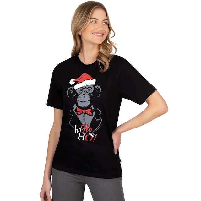 Trigema I\'m »TRIGEMA weihnachtlichem | kaufen T-Shirt T-Shirt walking Motiv« mit