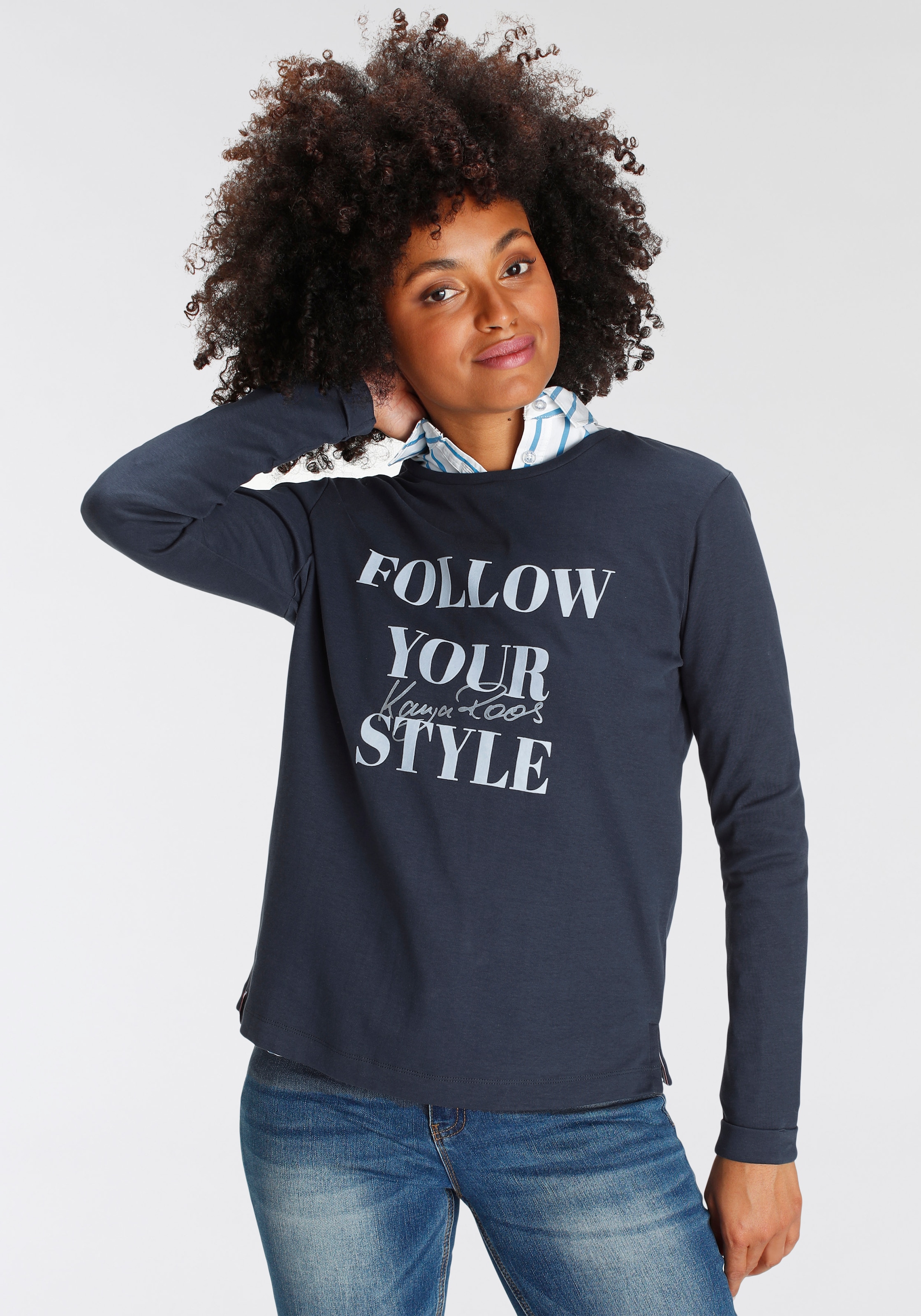 KangaROOS Sweater, mit bestellen Logodruck großem NEUE - KOLLEKTION
