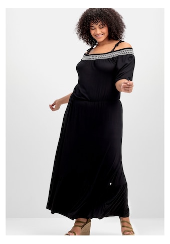 Sheego Strandkleid »Große Größen«, mit Carmenausschnitt und Volants kaufen