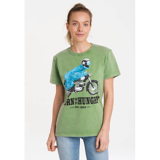 LOGOSHIRT T-Shirt »Sesamstrasse - Krümelmonster Motorrad«, mit lizenziertem  Print bestellen