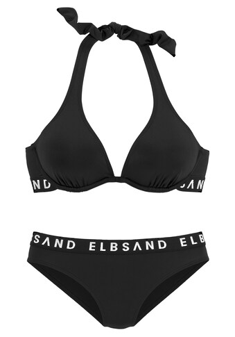 Elbsand Bügel-Bikini, mit kontrastfarbenen Markenschriftzügen kaufen