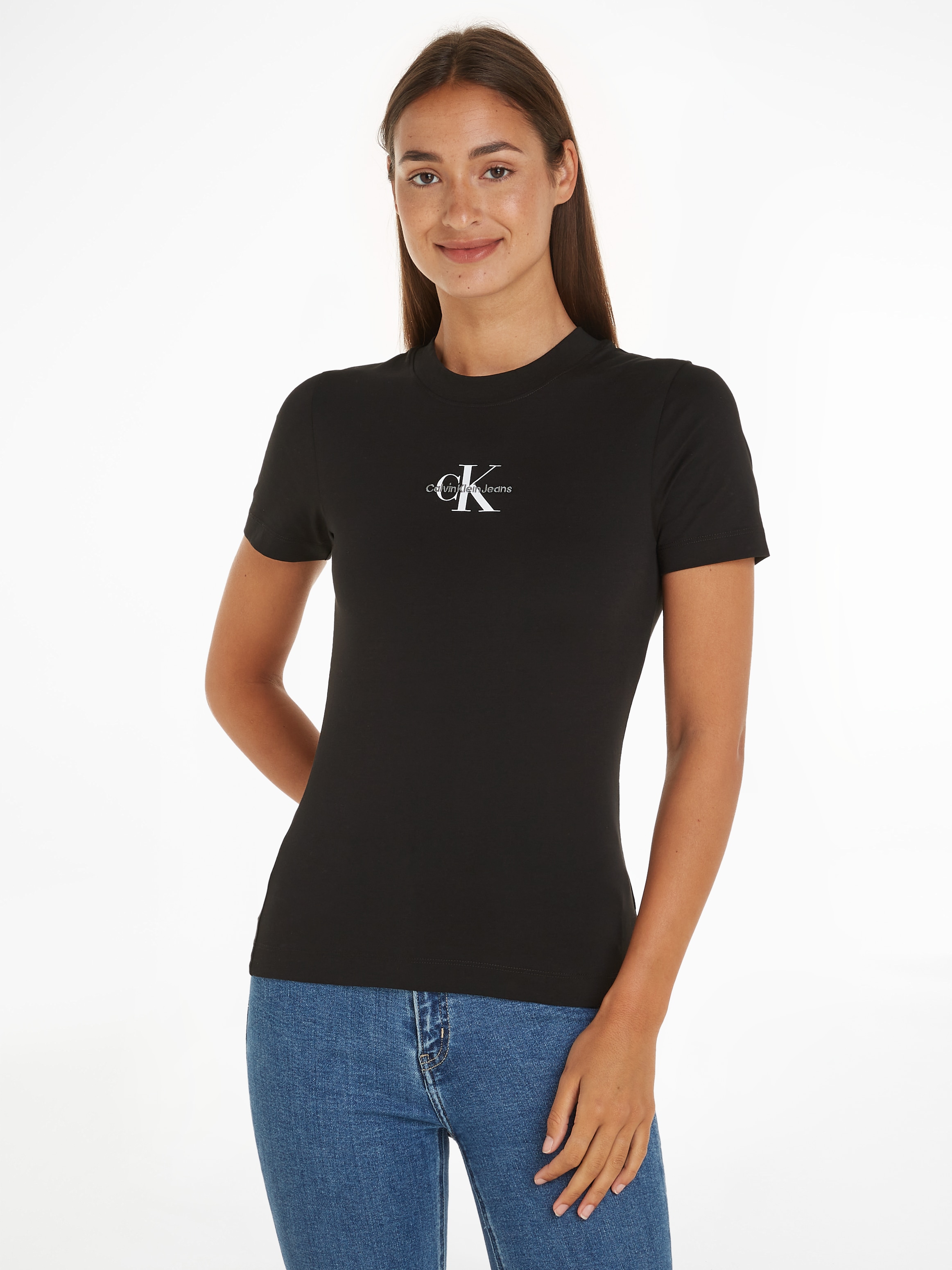 SLIM Calvin Jeans T-Shirt Klein »MONOLOGO FIT mit online Logodruck TEE«,
