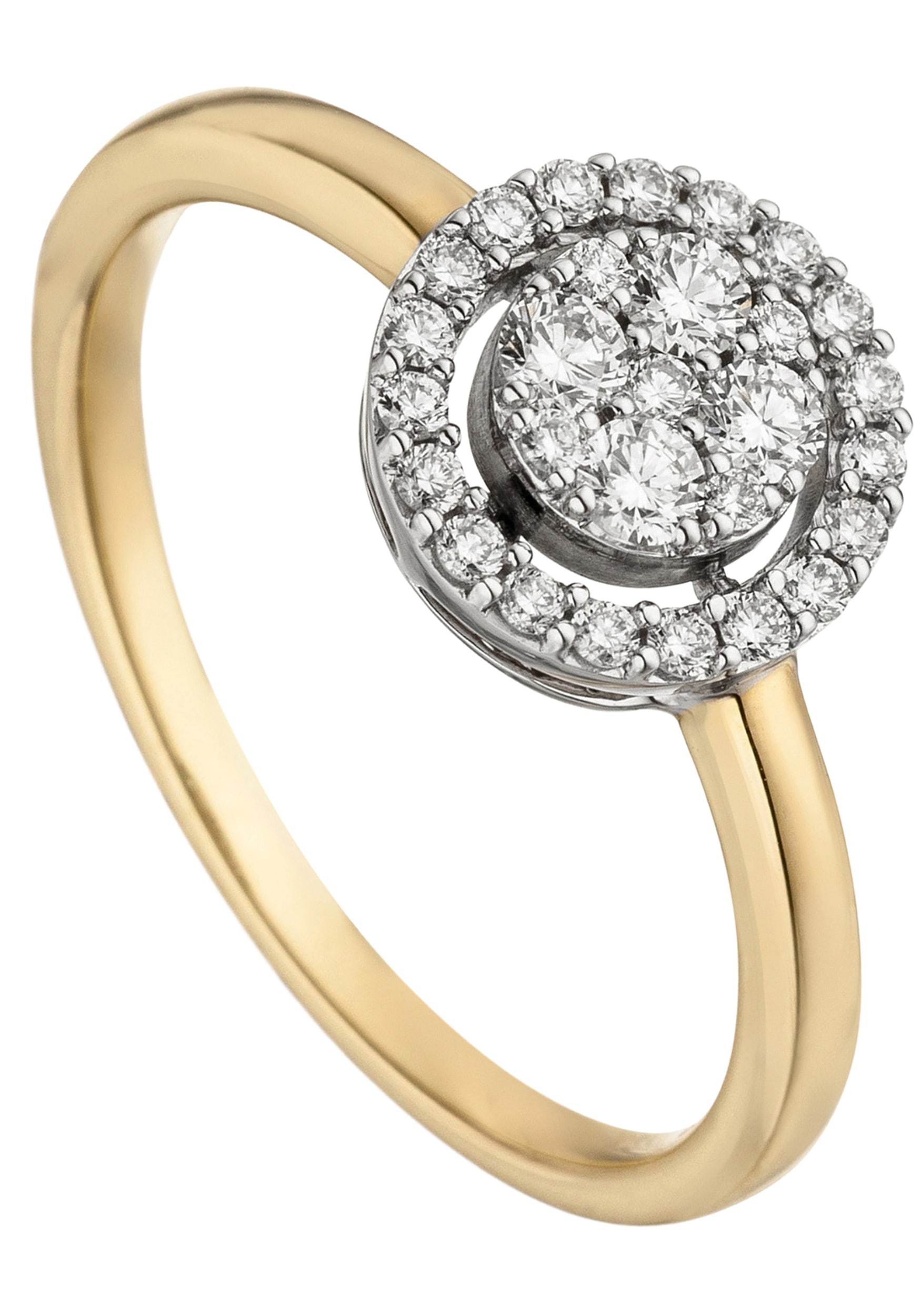 JOBO Fingerring »Ring mit 28 Gold I\'m | Diamanten«, walking kaufen bicolor 585