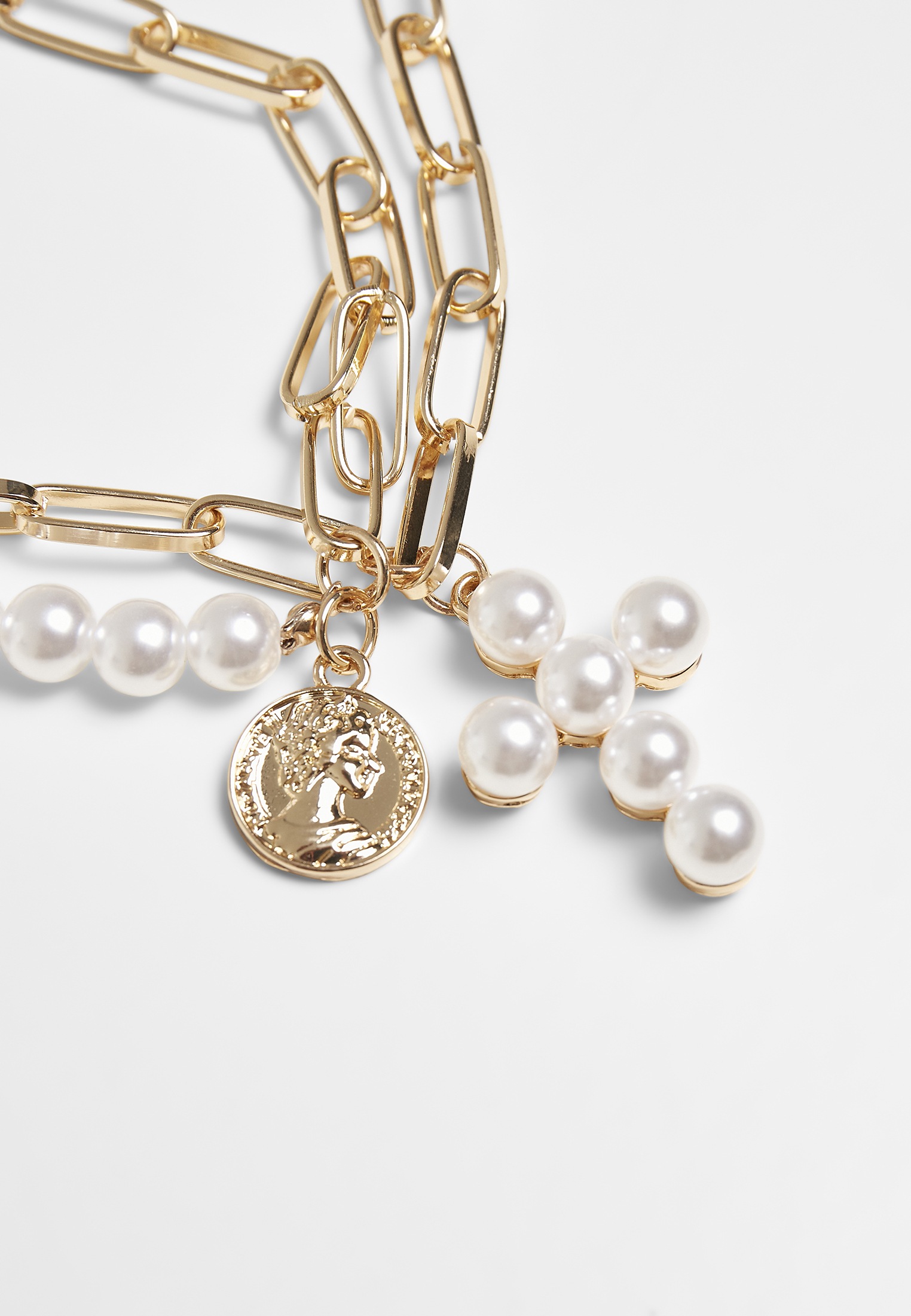 »Accessoires Pearl Cross | Layering Necklace« URBAN Edelstahlkette I\'m bestellen walking CLASSICS