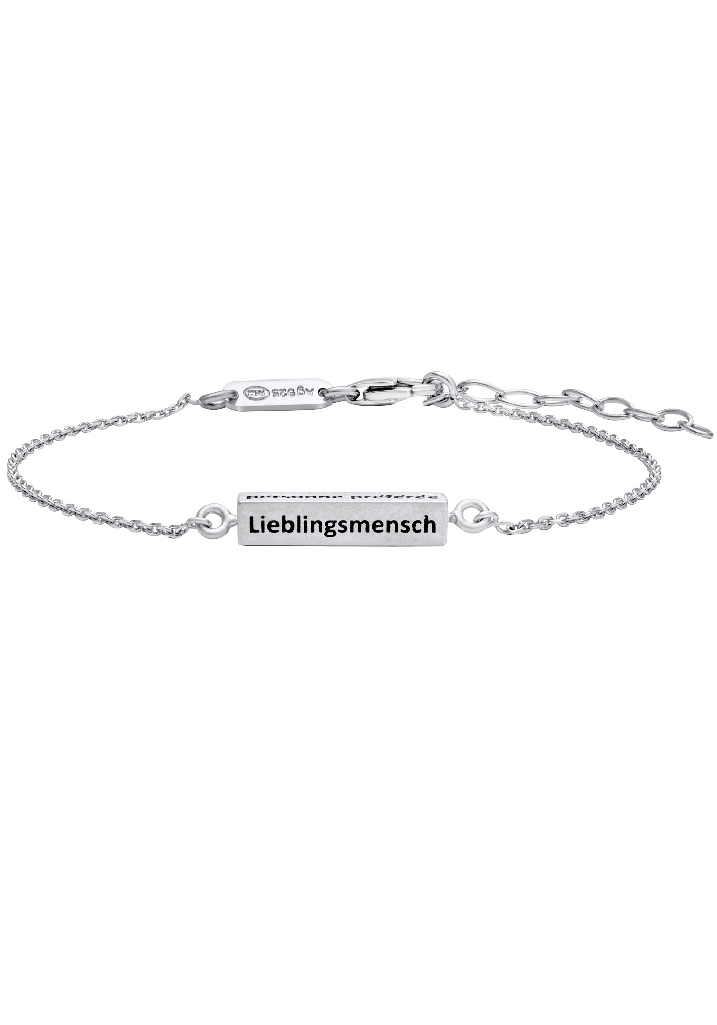 Julie Julsen Armband CUBE SILBER LIEBLINGSMENSCH JJBR0447.1.10